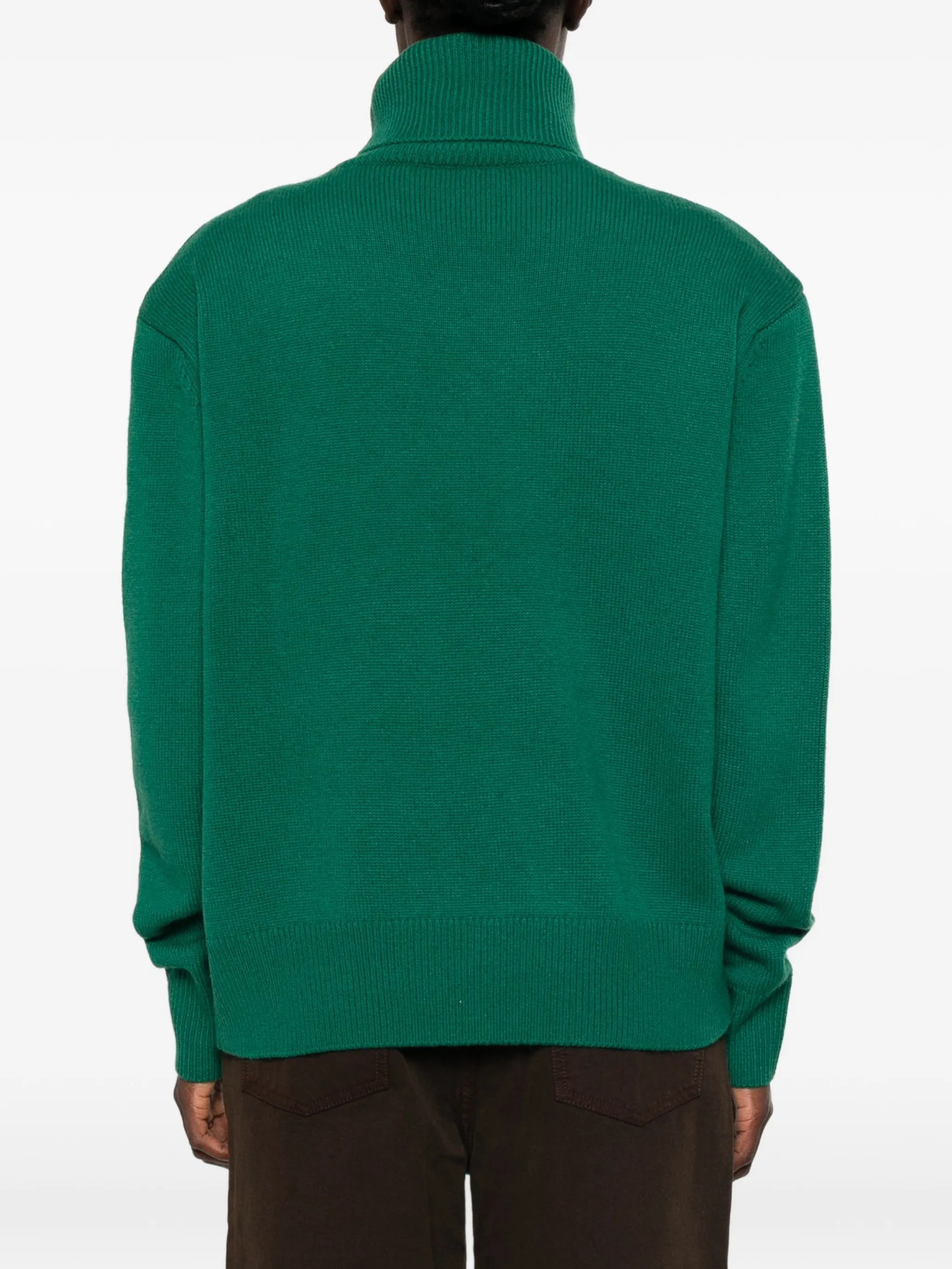 Gala padded roll-neck knitted wool sweater