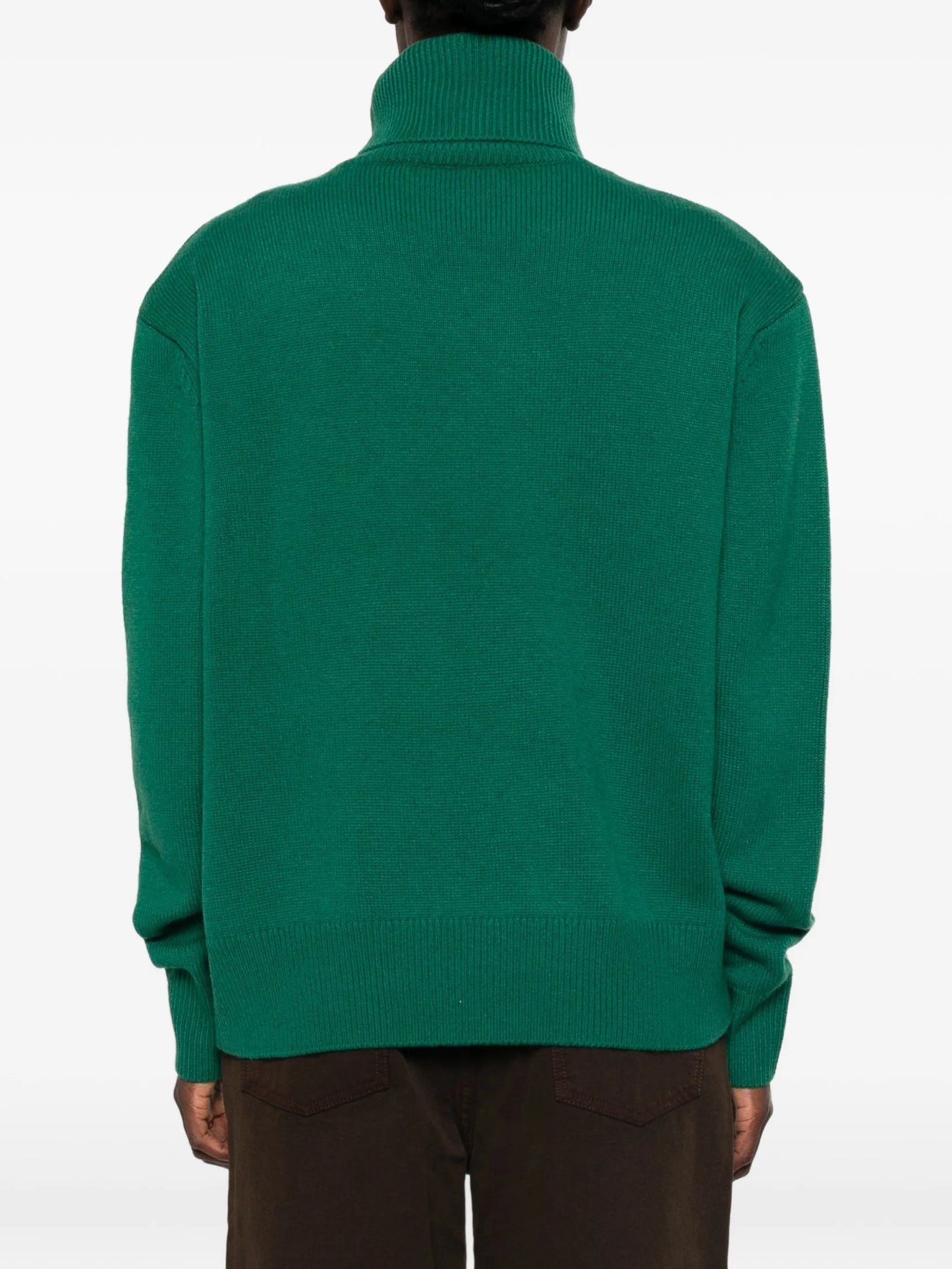 Gala padded roll-neck knitted wool sweater
