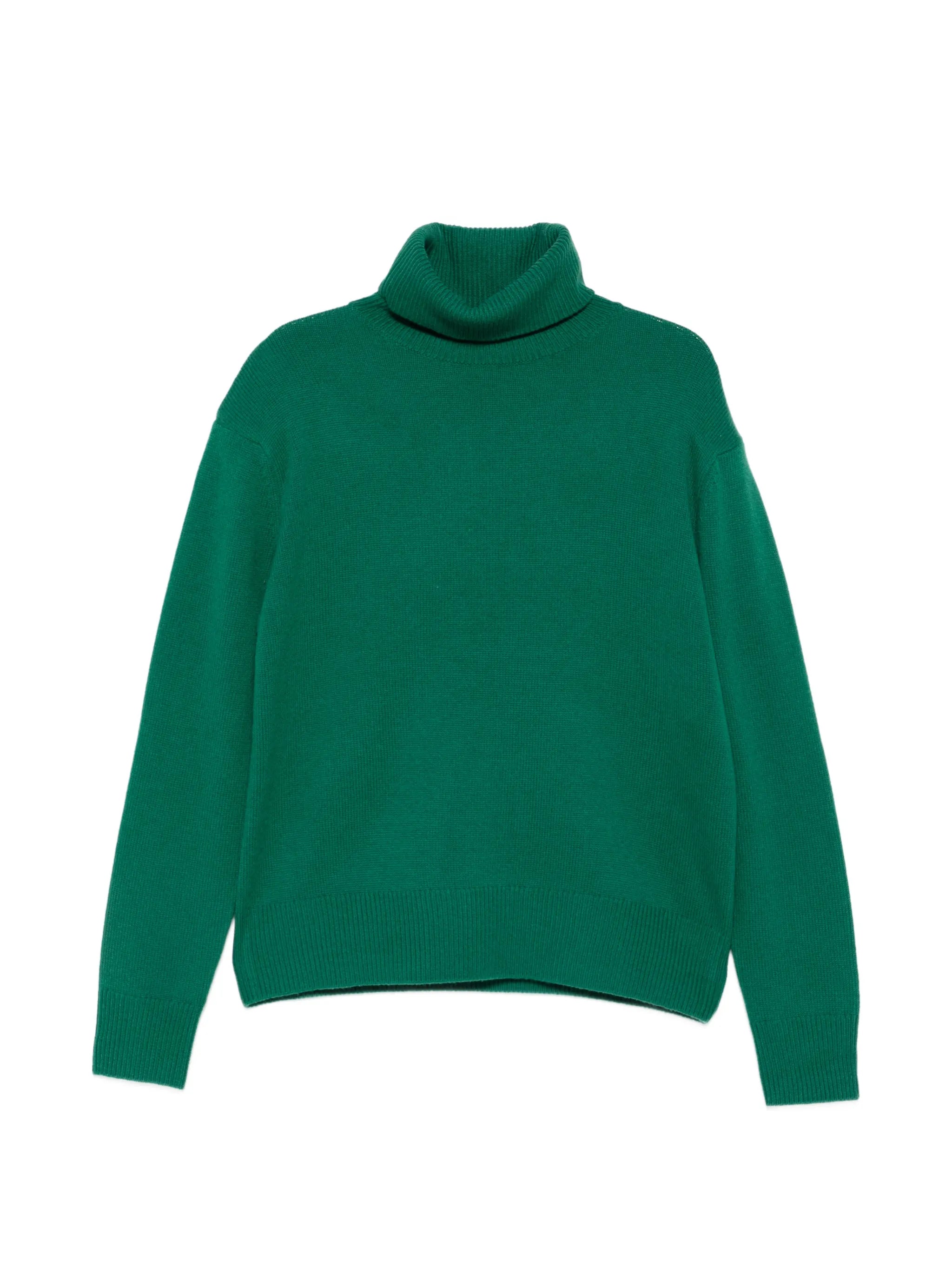 Gala padded roll-neck knitted wool sweater