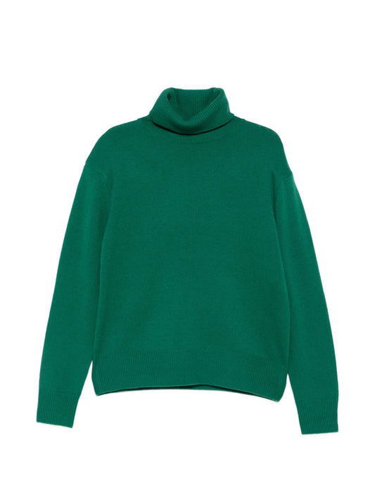 Gala padded roll-neck knitted wool sweater