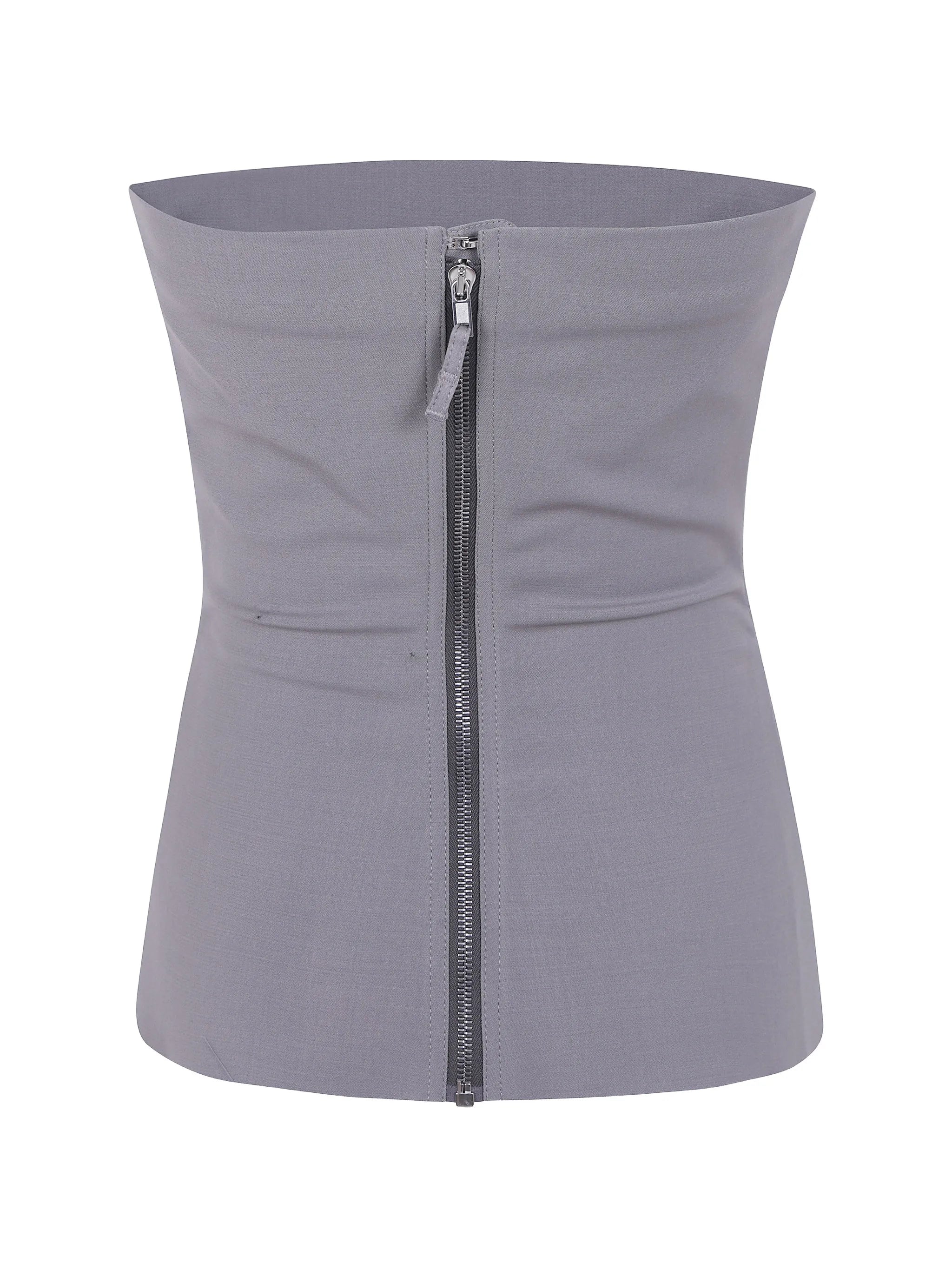 Bustier strapless panelled top
