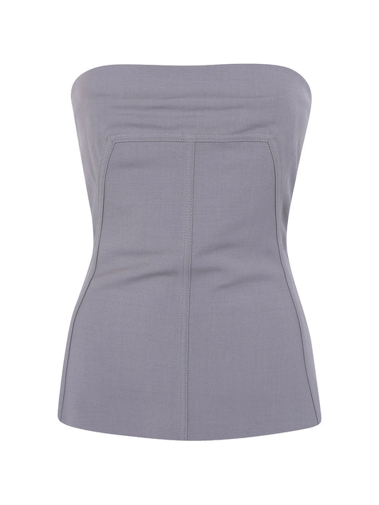 Bustier strapless panelled top