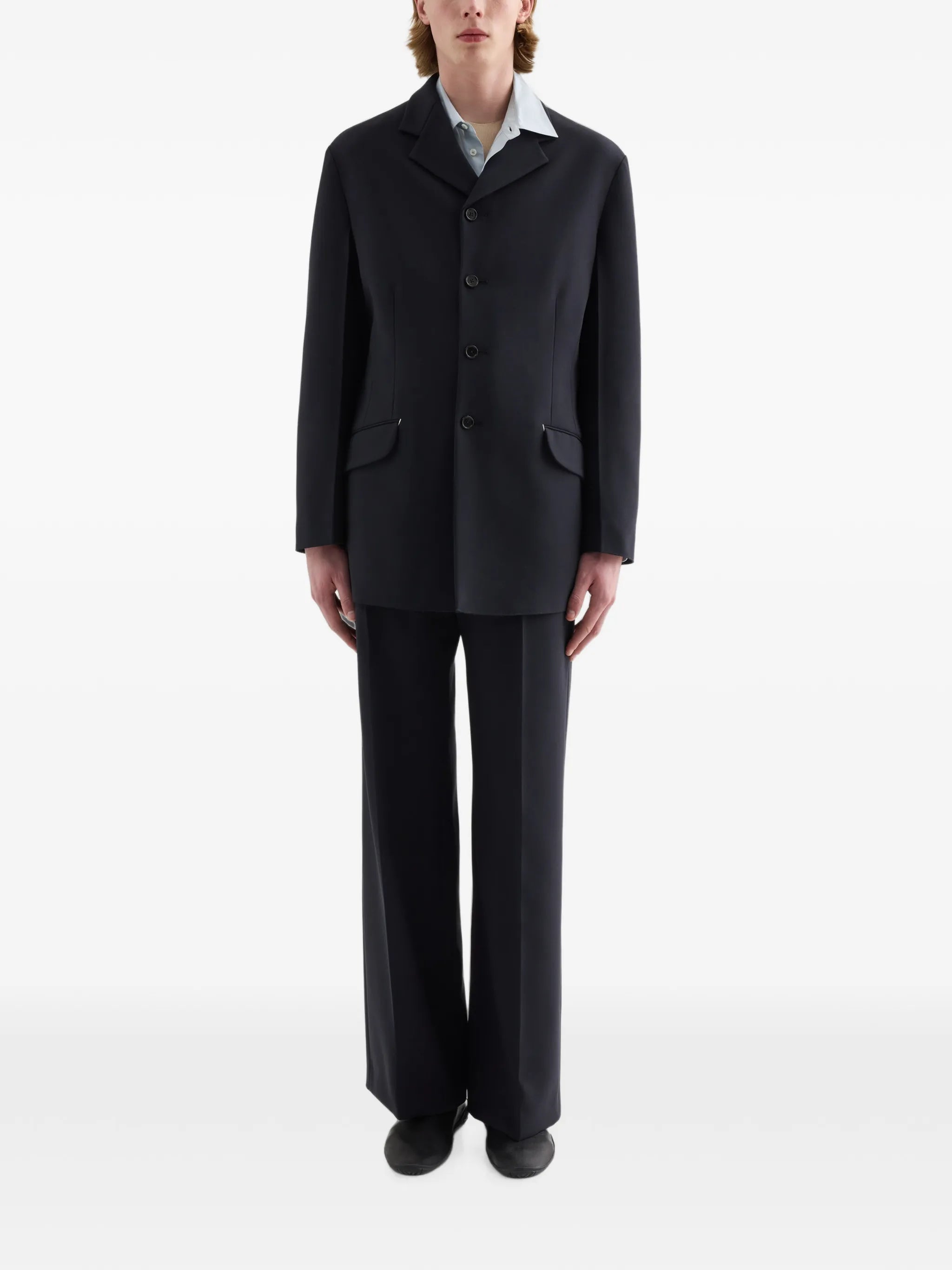 technical crêpe trousers