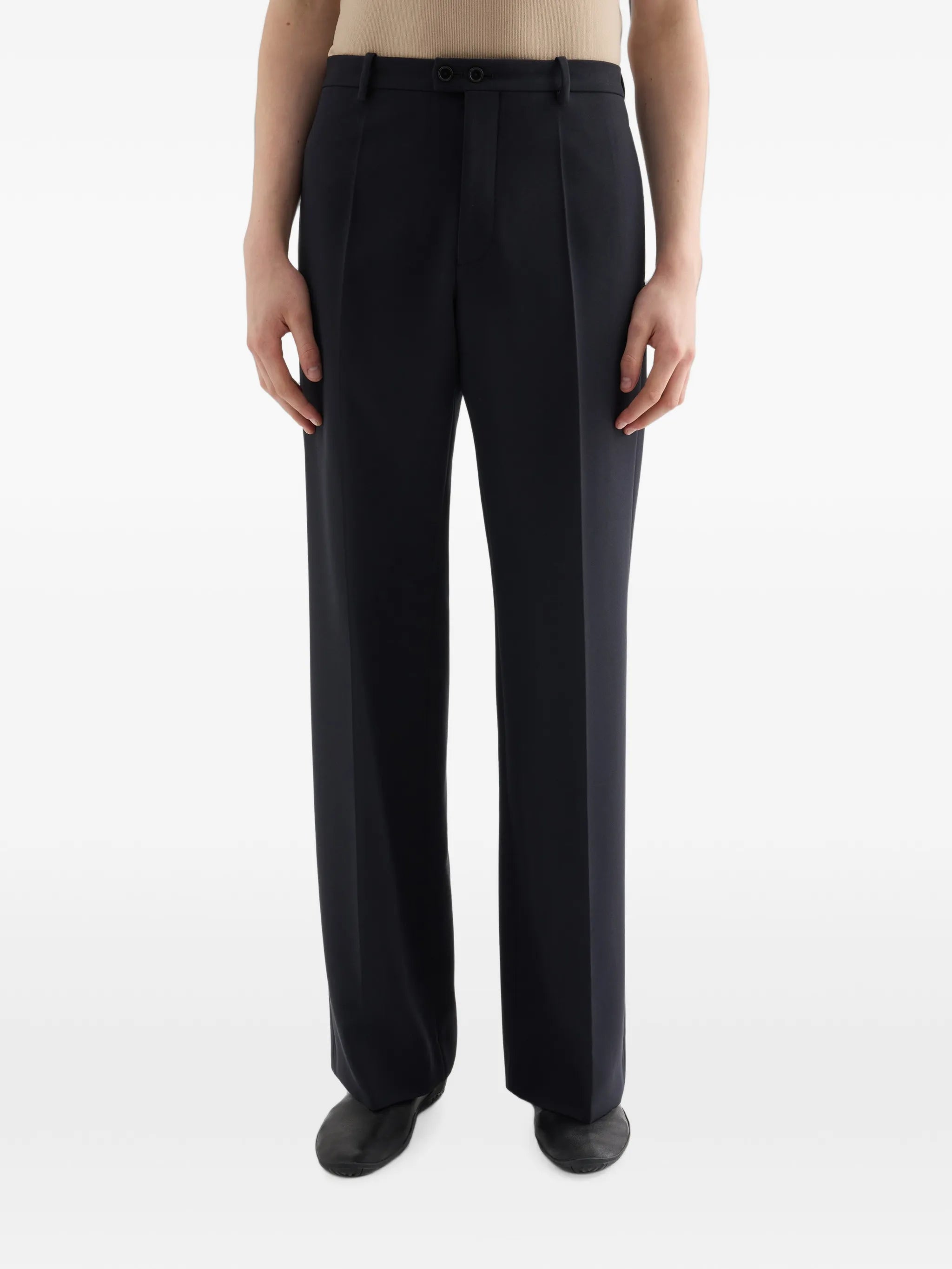 technical crêpe trousers