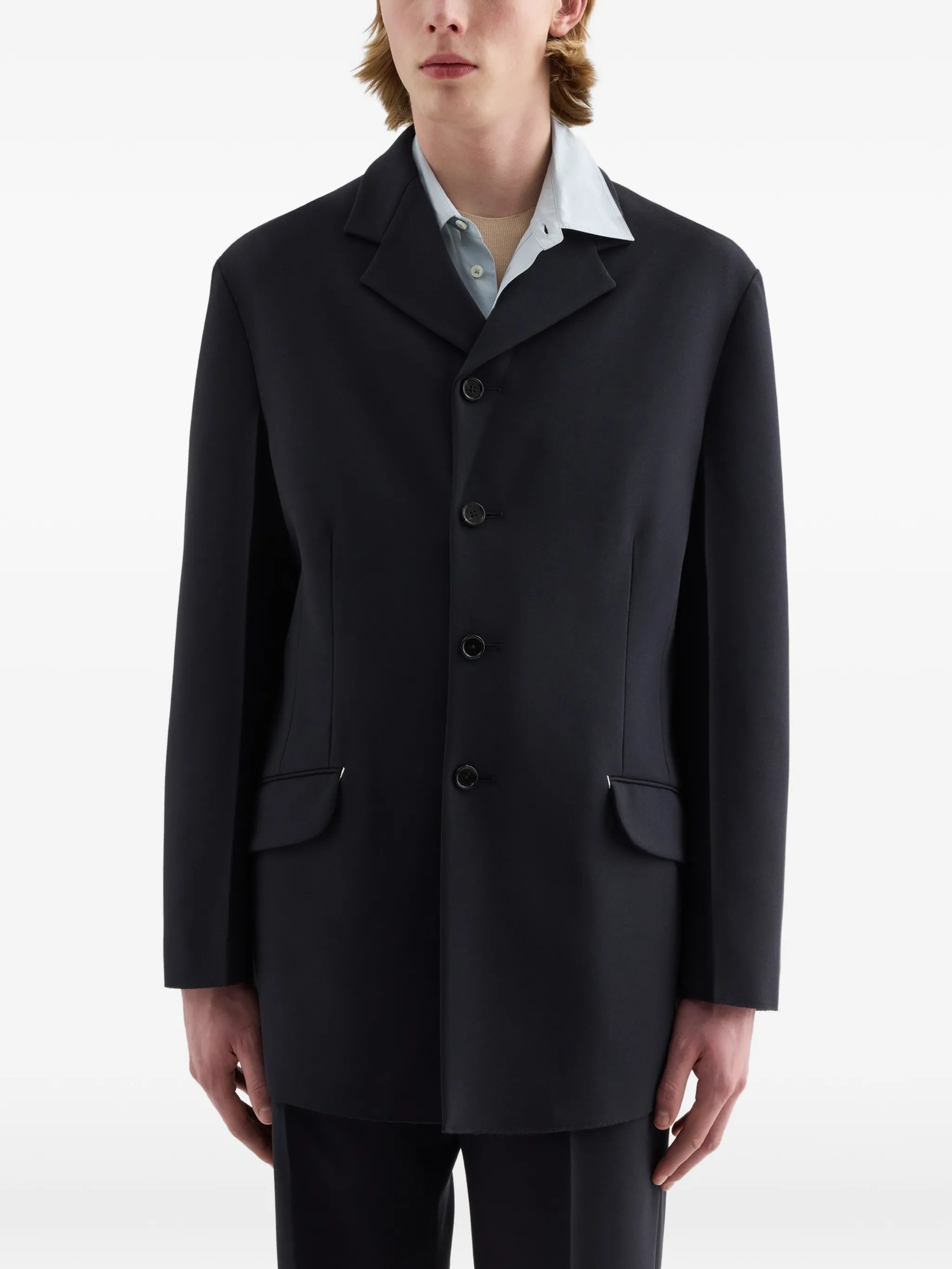 technical crêpe deconstructed jacket