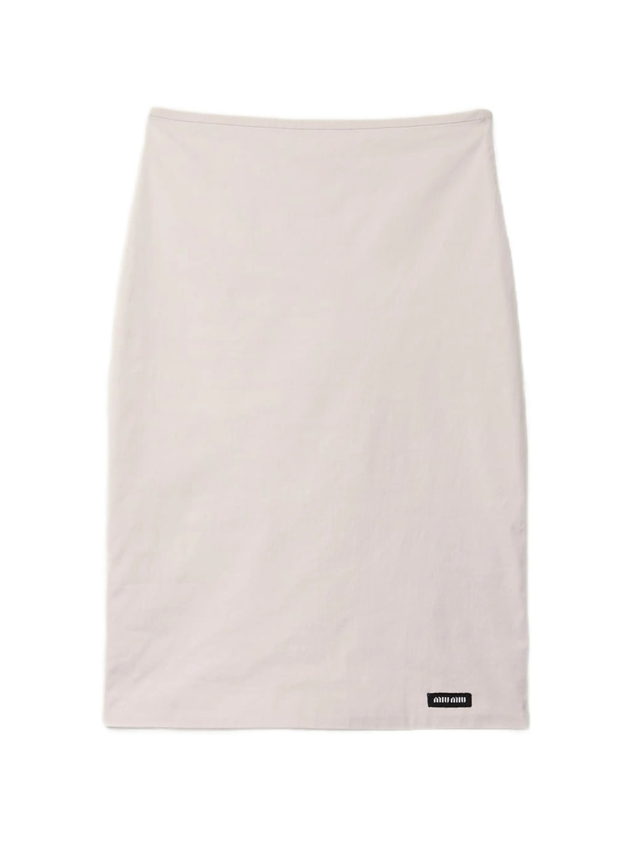 stretch poplin skirt
