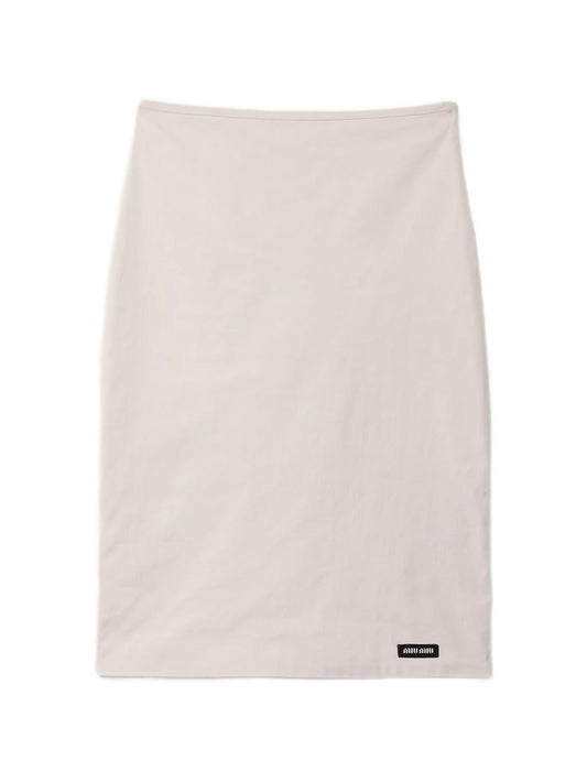stretch poplin skirt