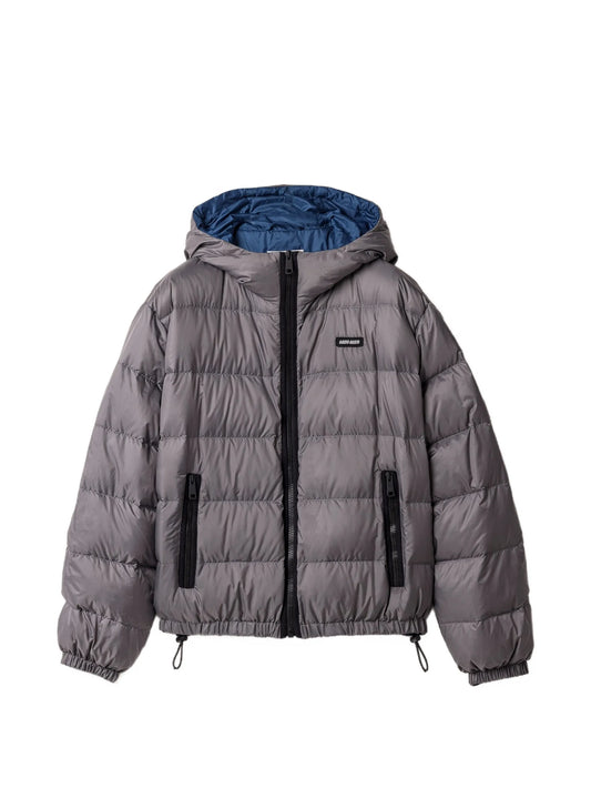 light pongé down hoodie jacket