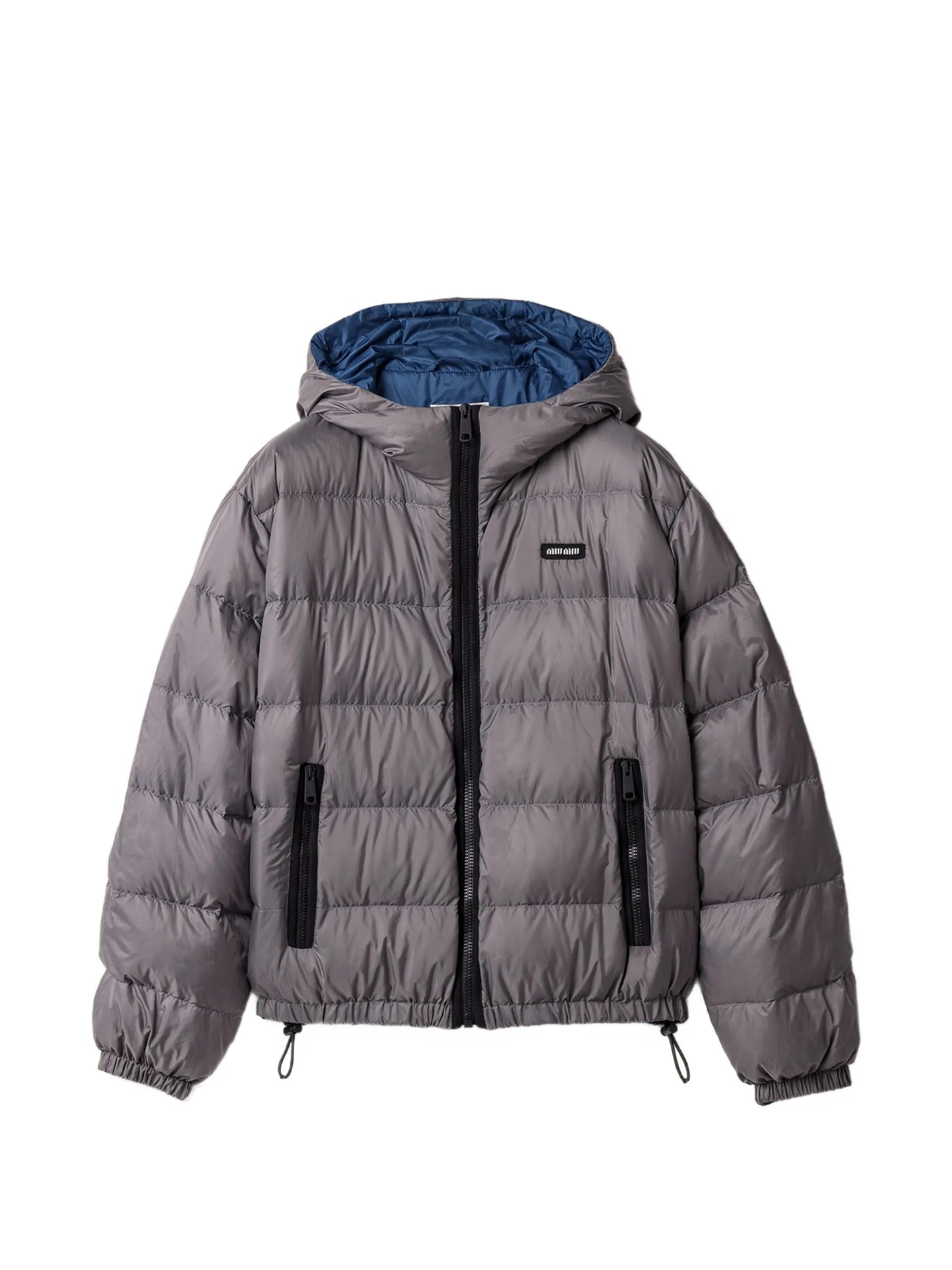 light pongé down hoodie jacket