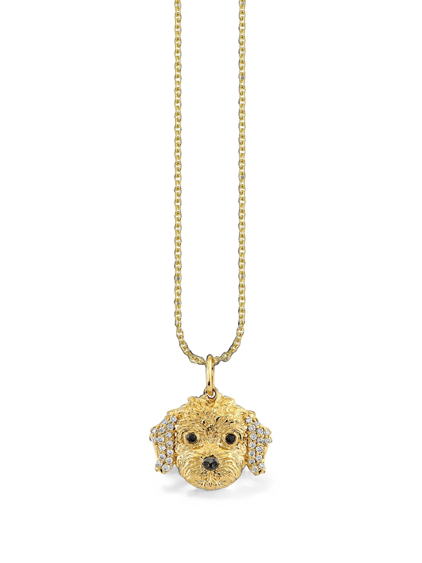 diamond dog pendant necklace