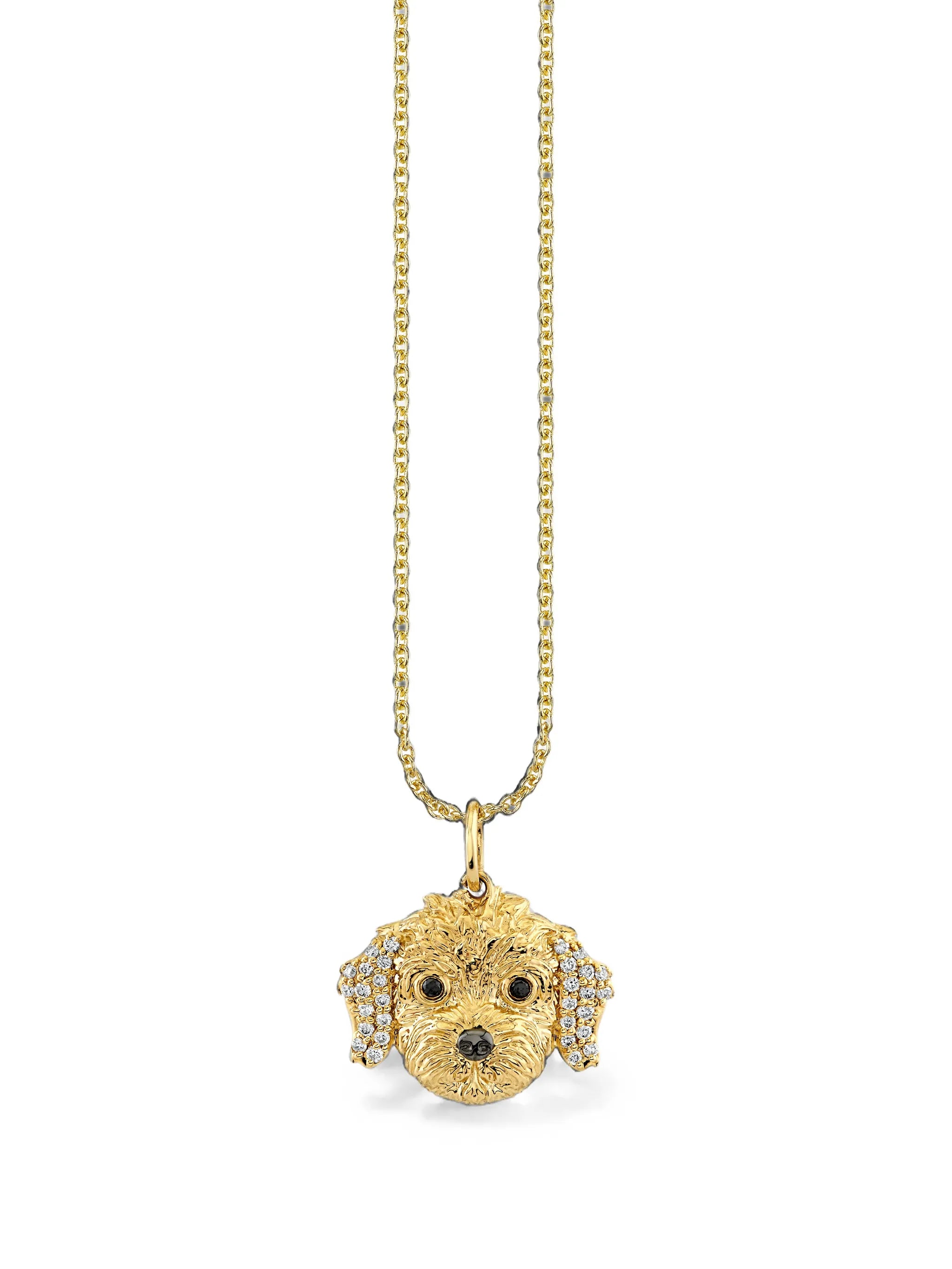 diamond dog pendant necklace
