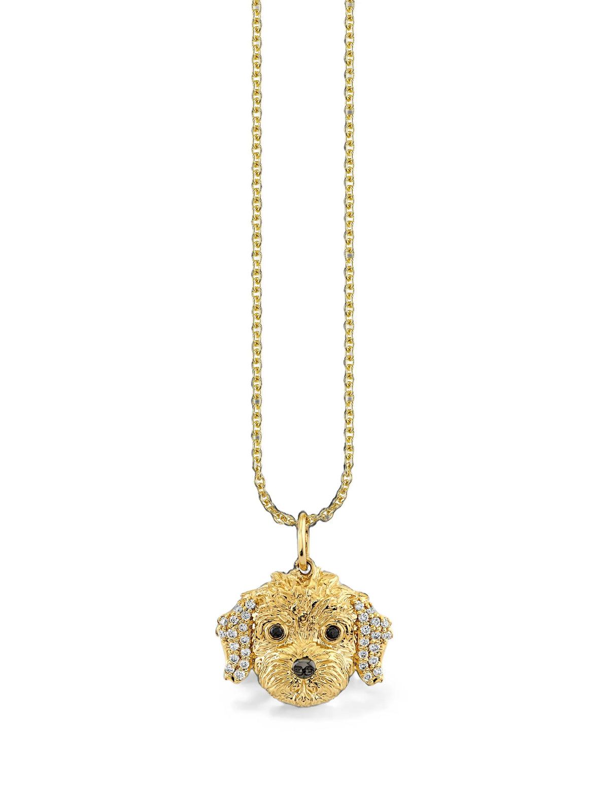 diamond dog pendant necklace