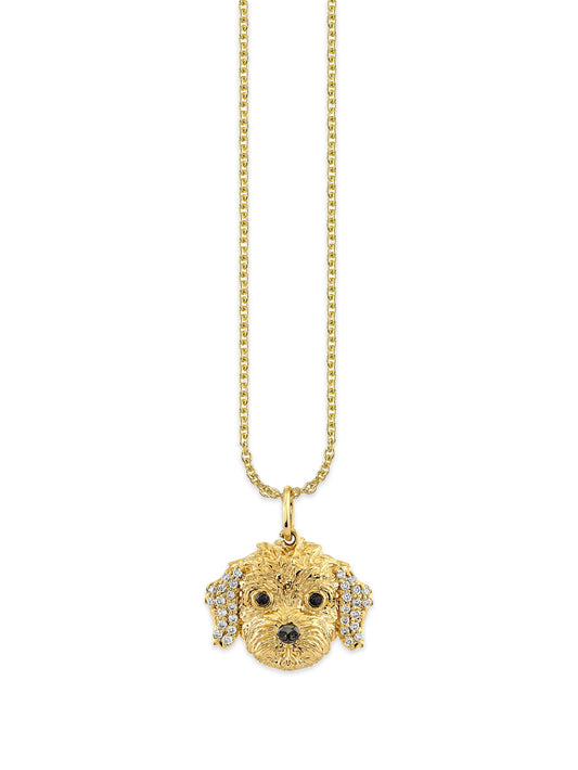 diamond dog pendant necklace