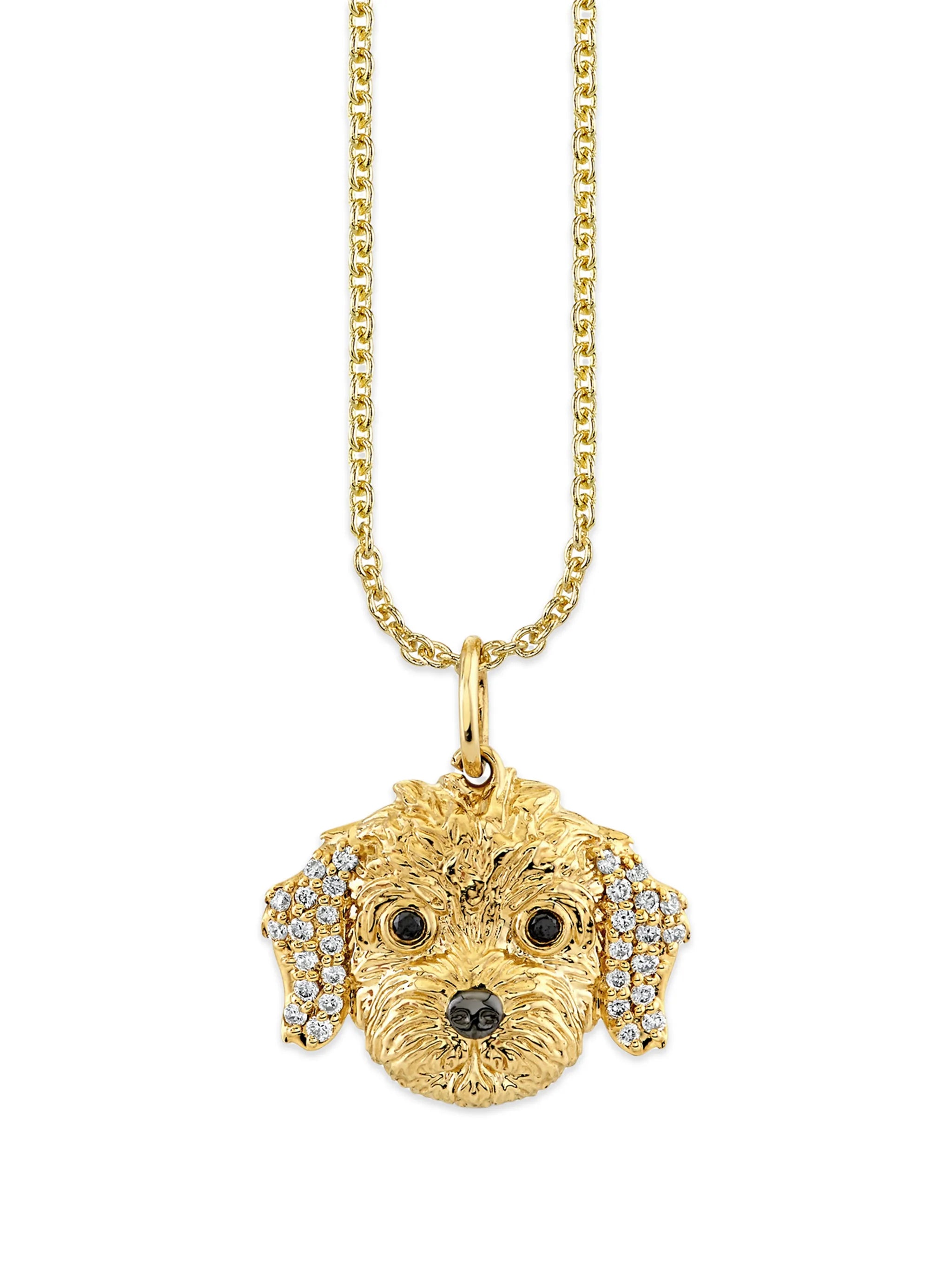 diamond dog pendant necklace