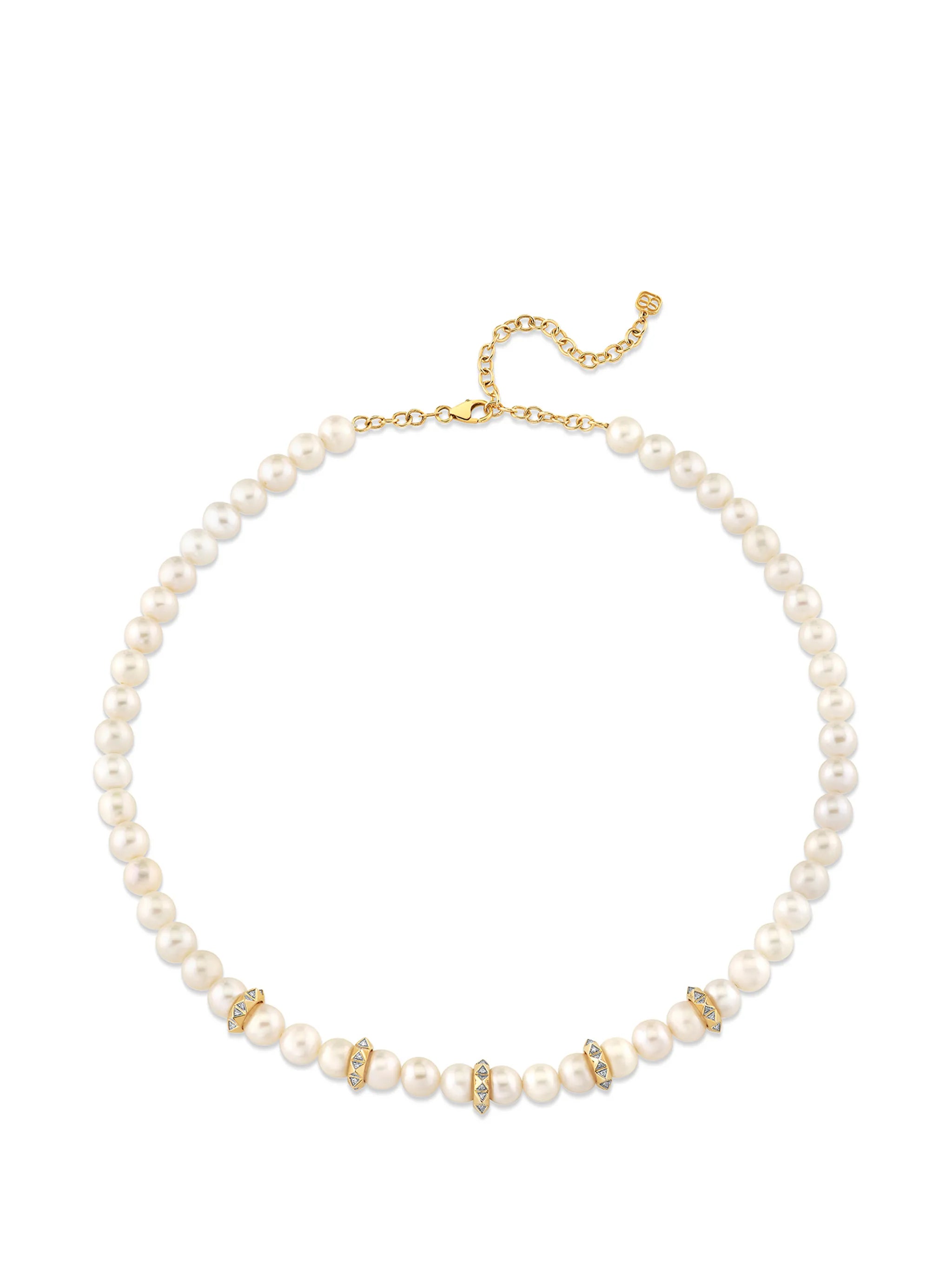 freshwater pearl and diamond necklace