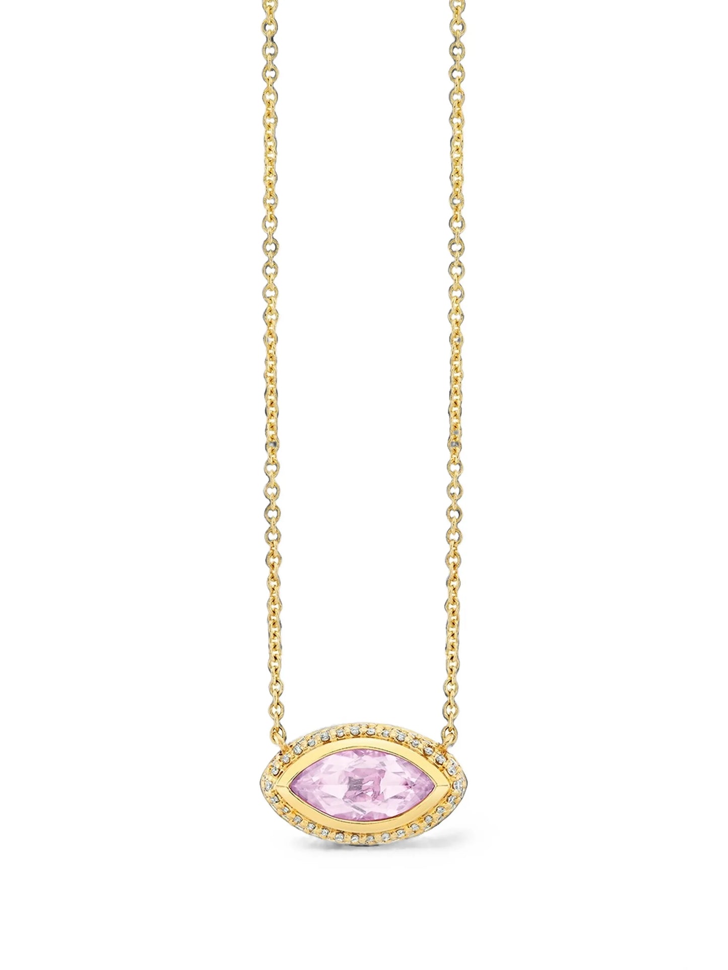 lavender quartz and diamond necklace