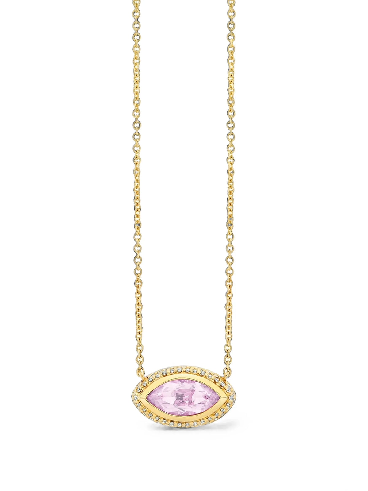 lavender quartz and diamond necklace