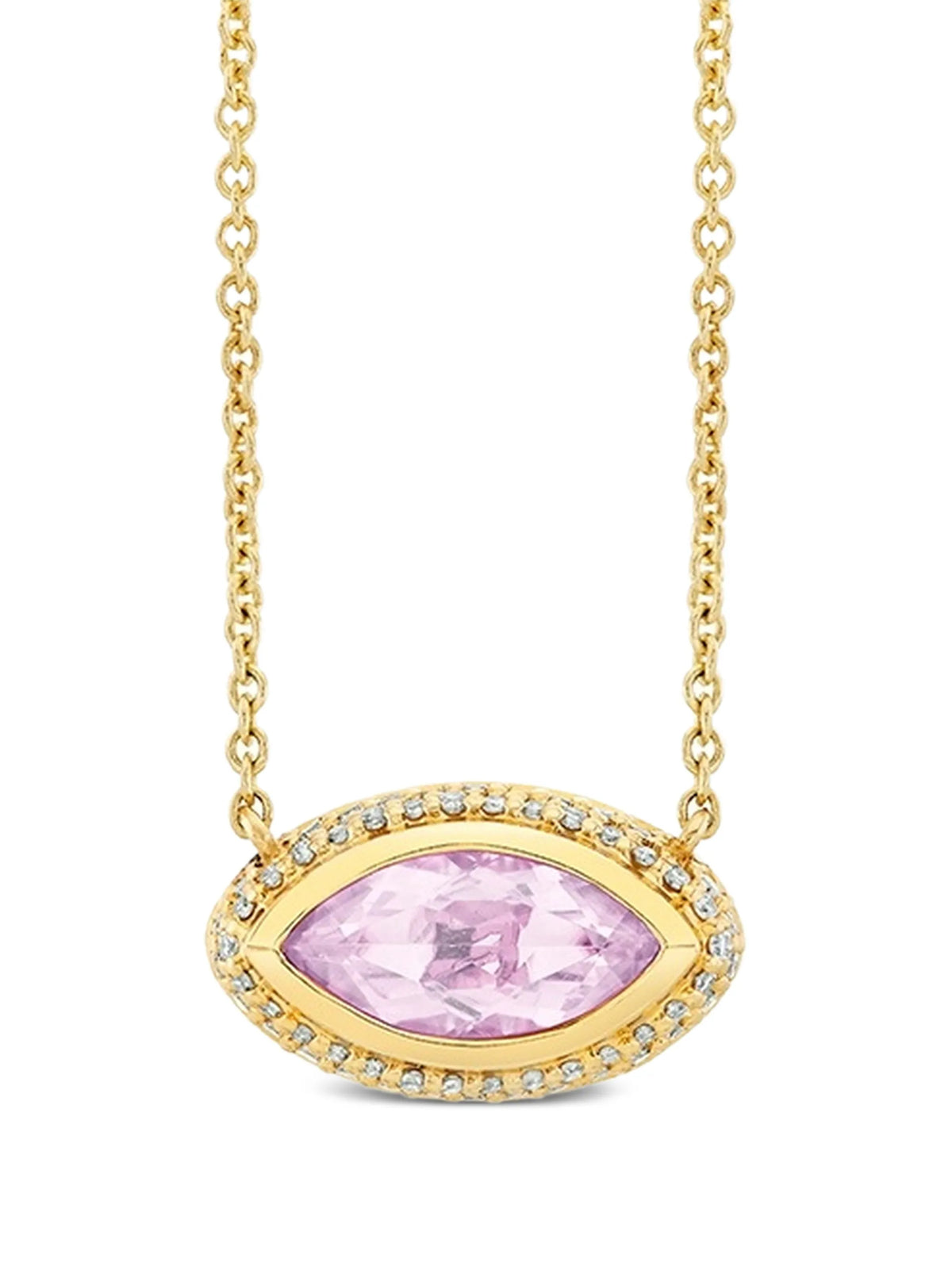 lavender quartz and diamond necklace