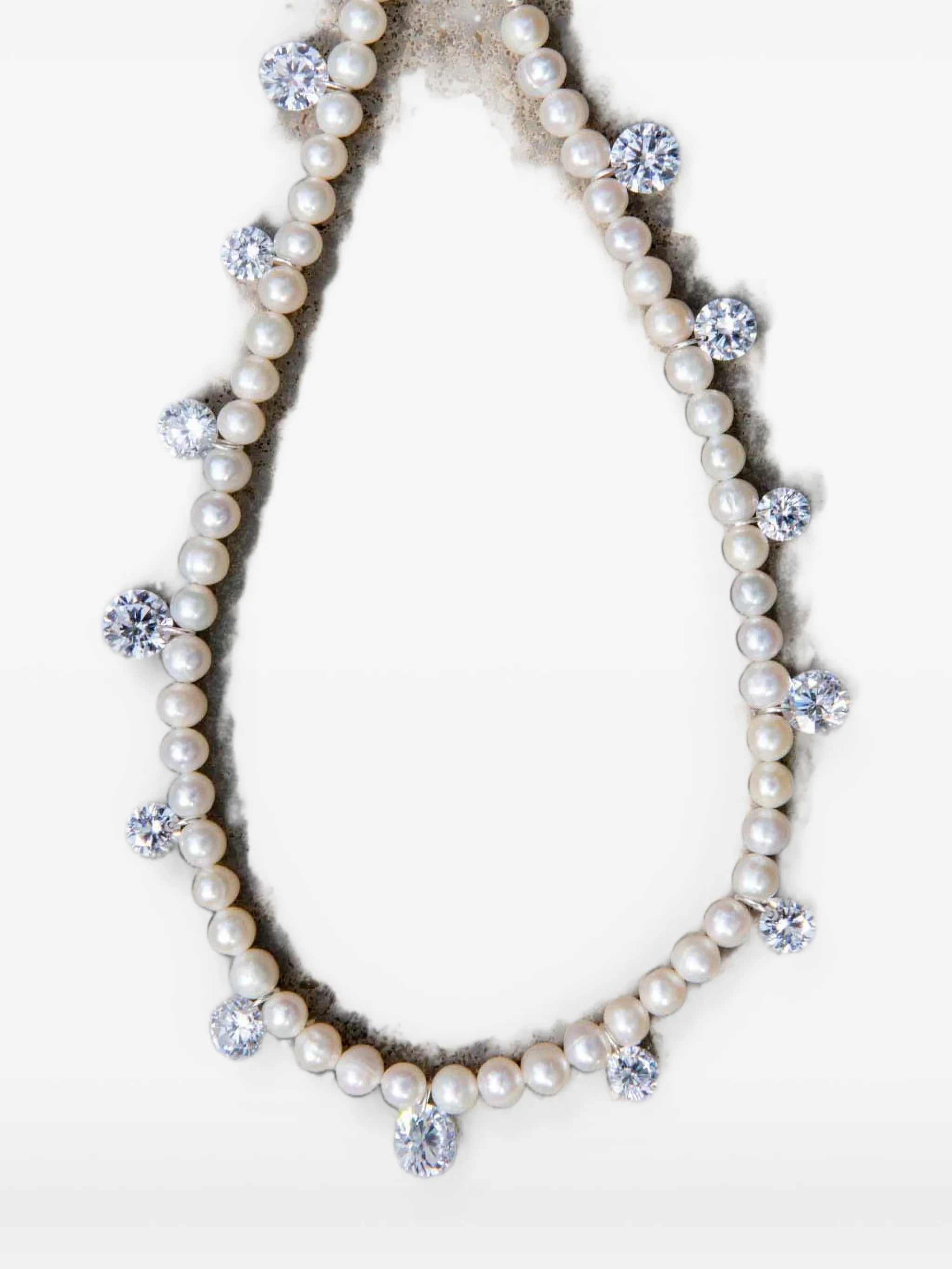 Dreaming Awake cubic zirconia pearl-beaded necklace