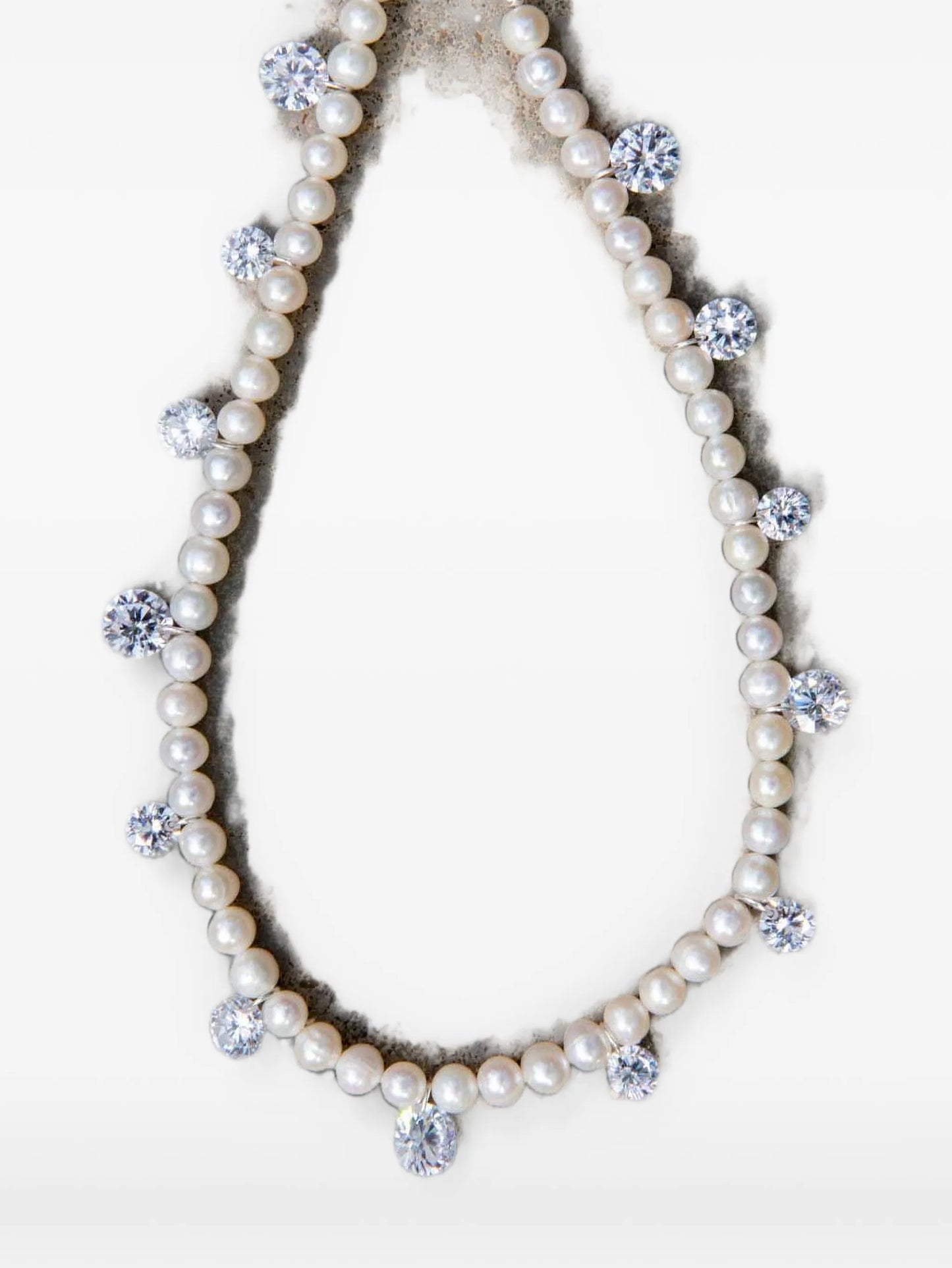 Dreaming Awake cubic zirconia pearl-beaded necklace