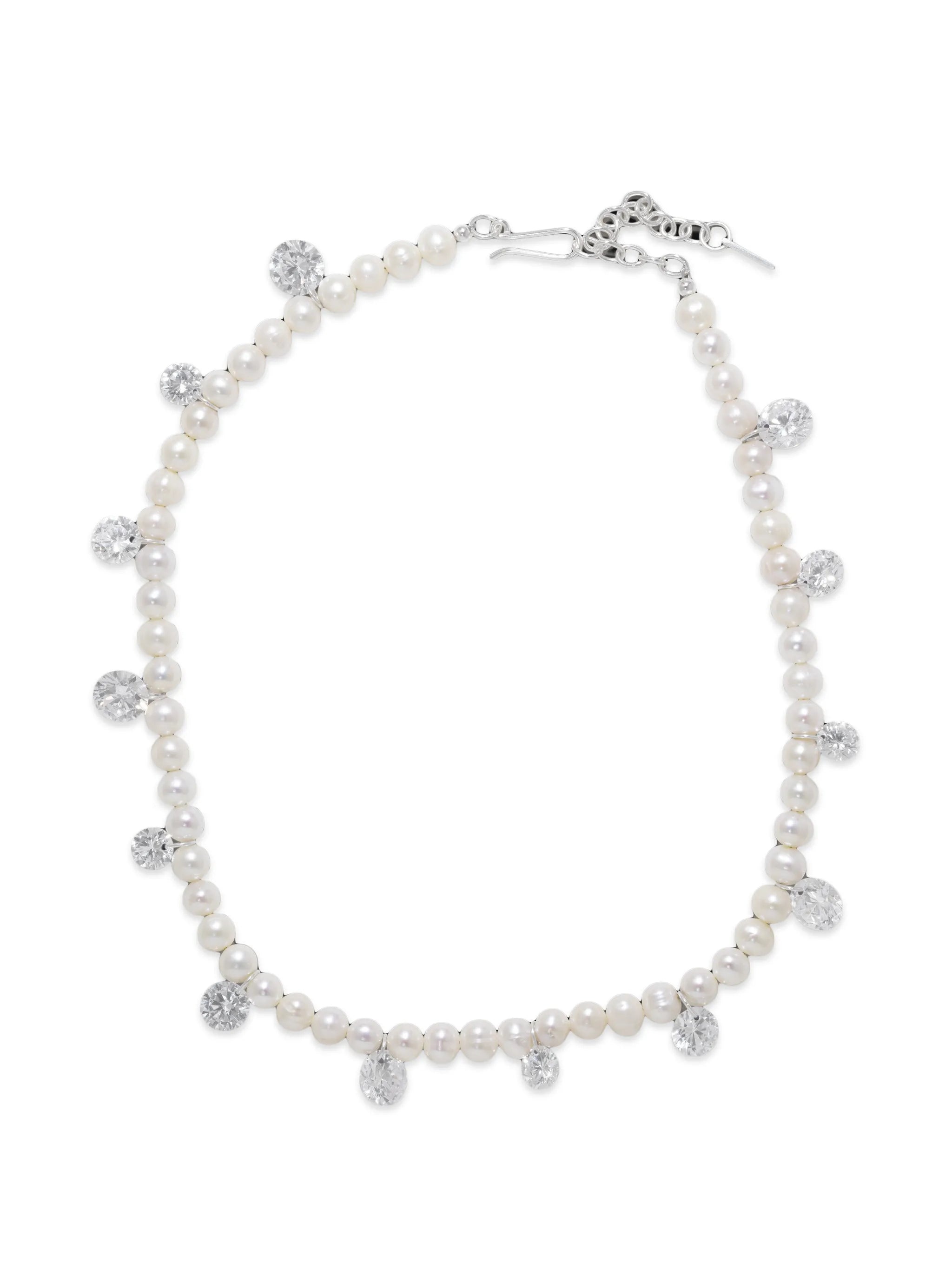 Dreaming Awake cubic zirconia pearl-beaded necklace