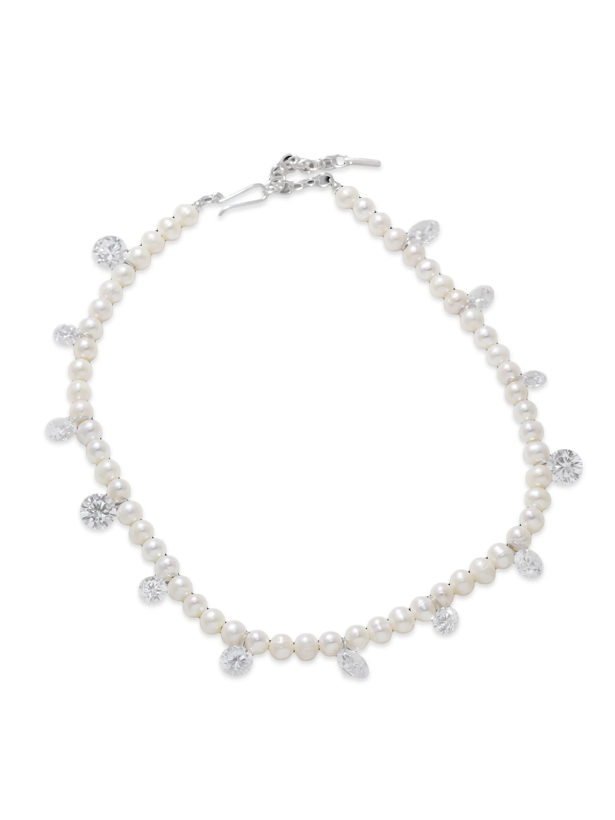 Dreaming Awake cubic zirconia pearl-beaded necklace
