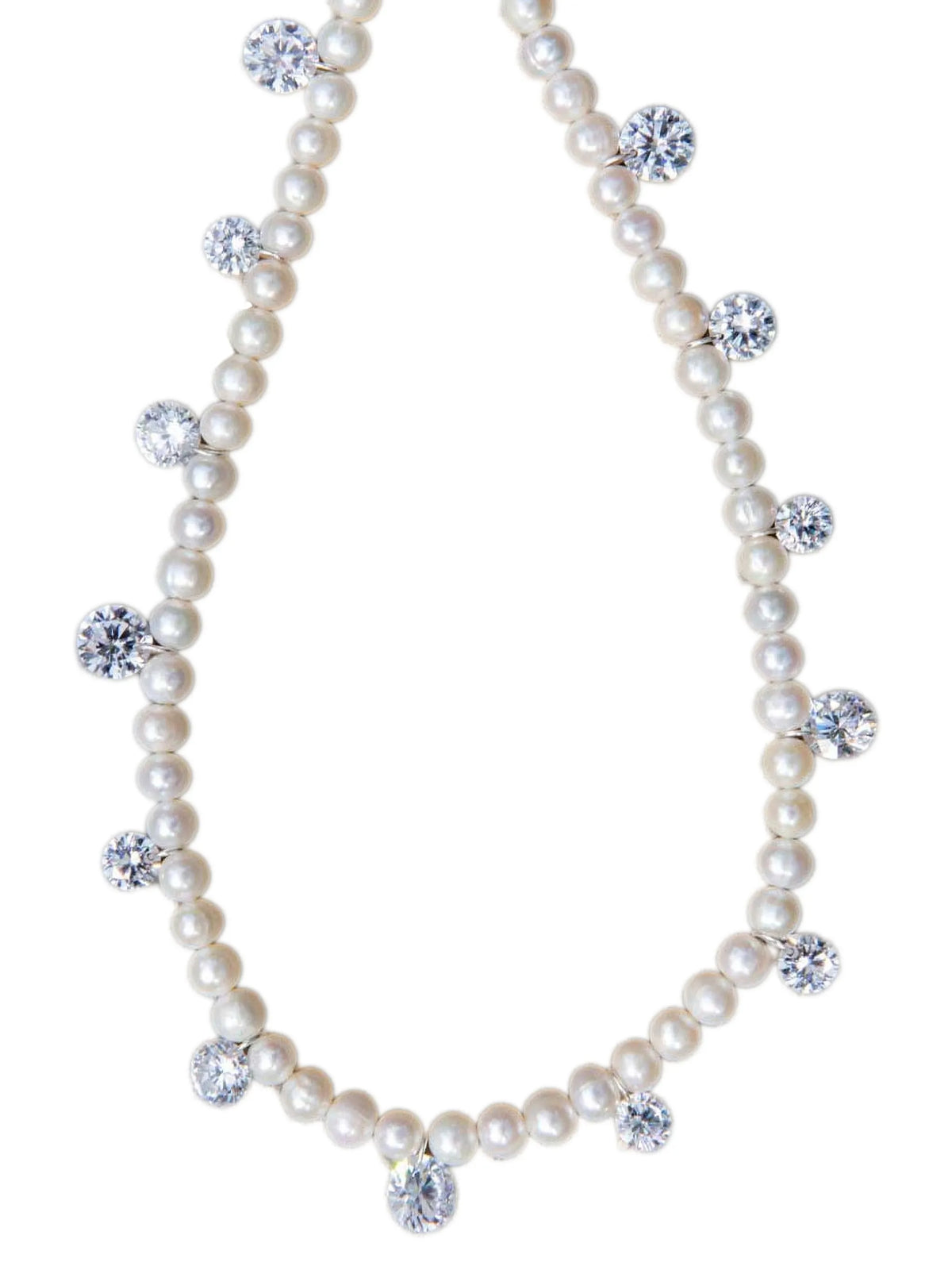 Dreaming Awake cubic zirconia pearl-beaded necklace