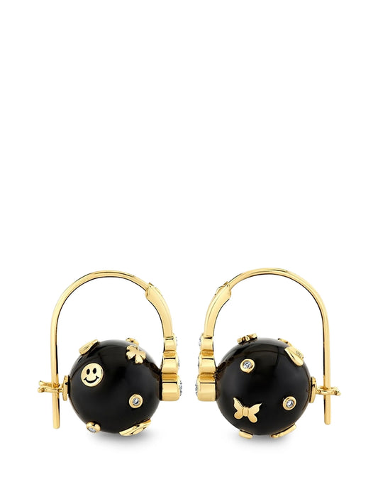 onyx and diamond earrings