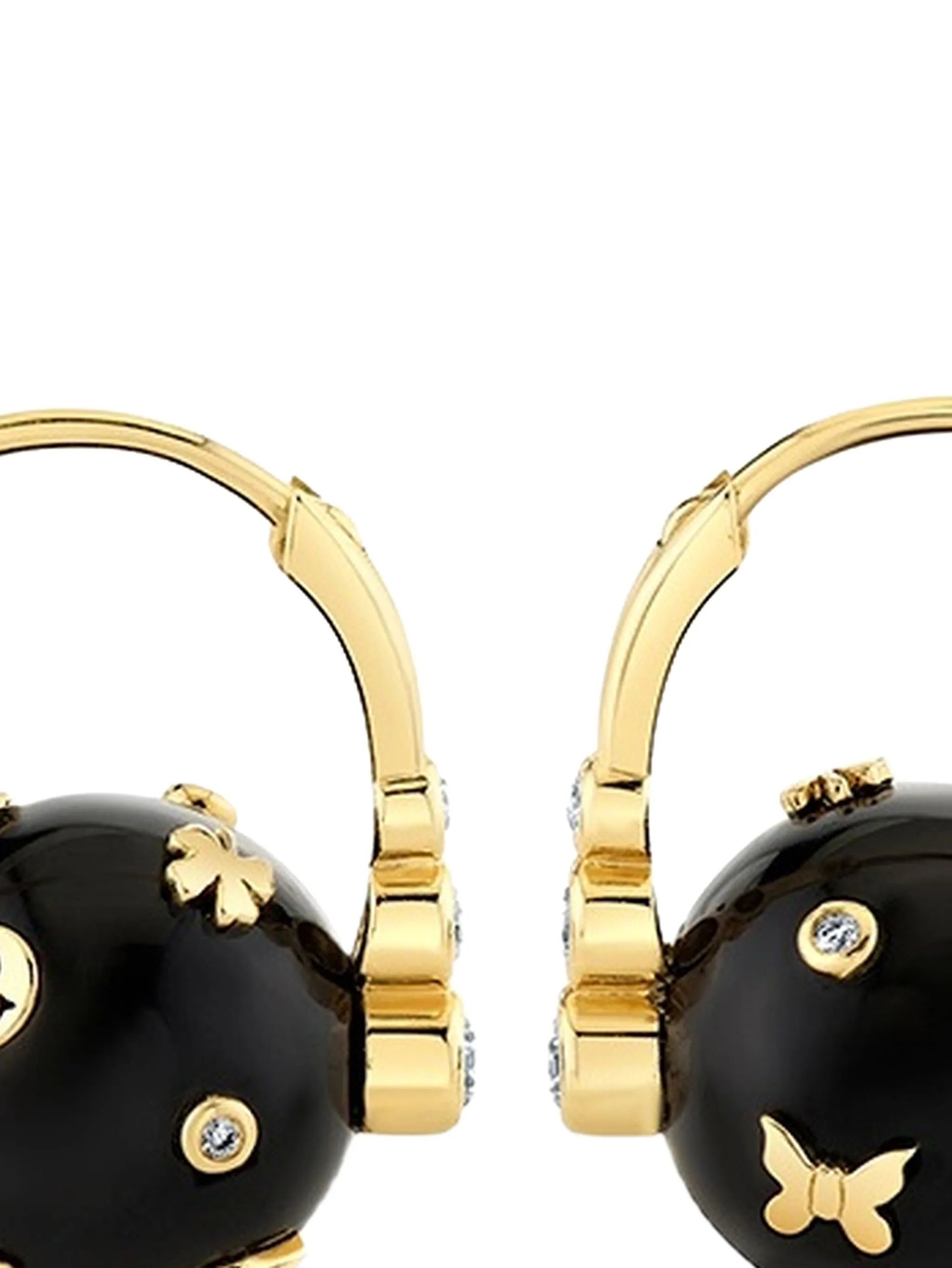 onyx and diamond earrings