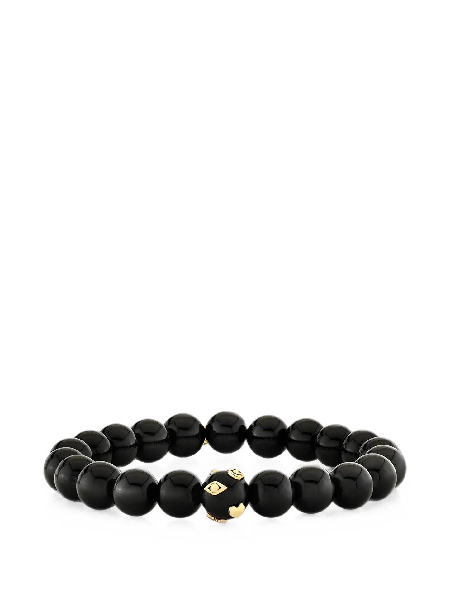 onyx and diamond Icon bead bracelet