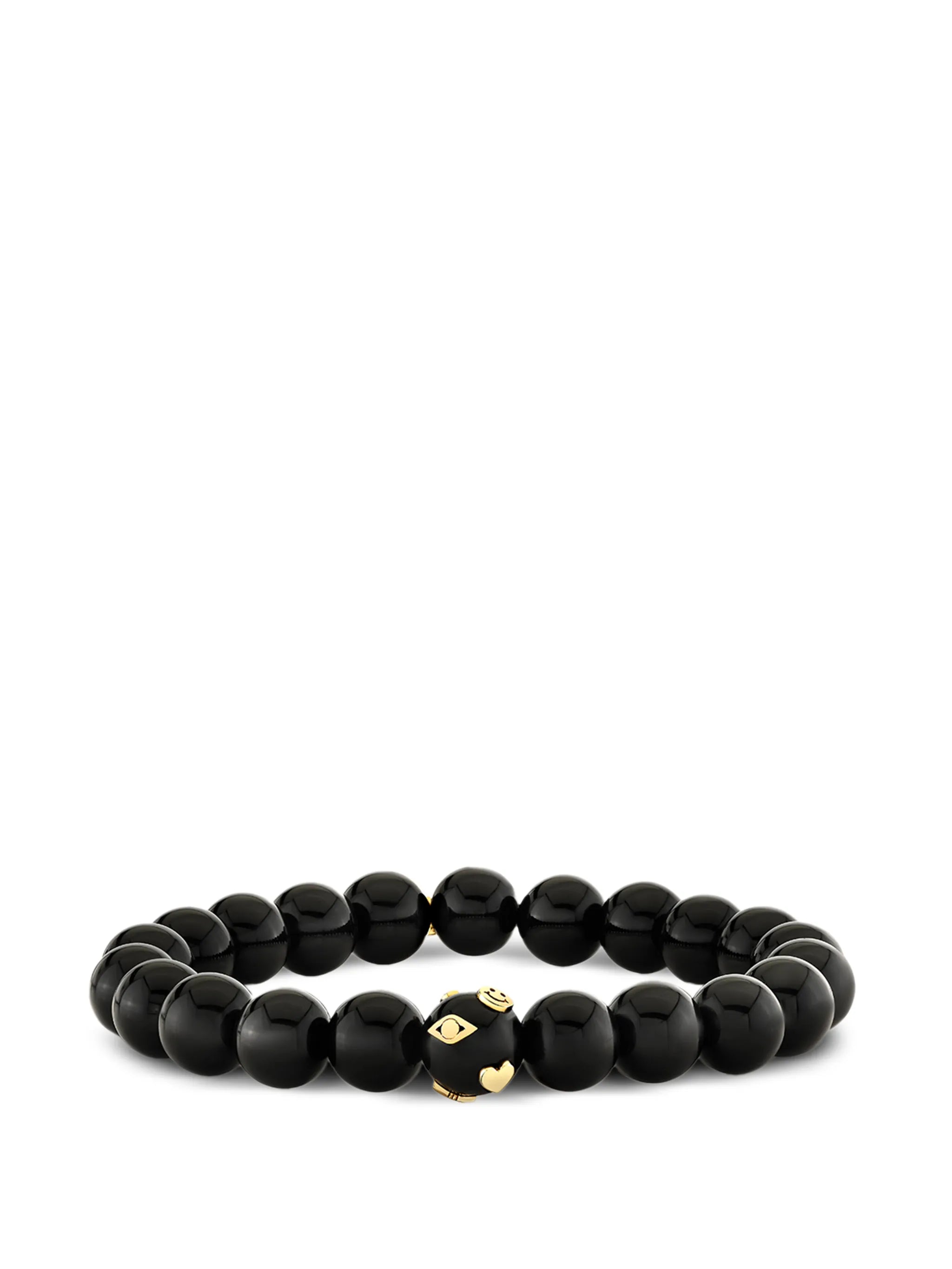 onyx and diamond Icon bead bracelet
