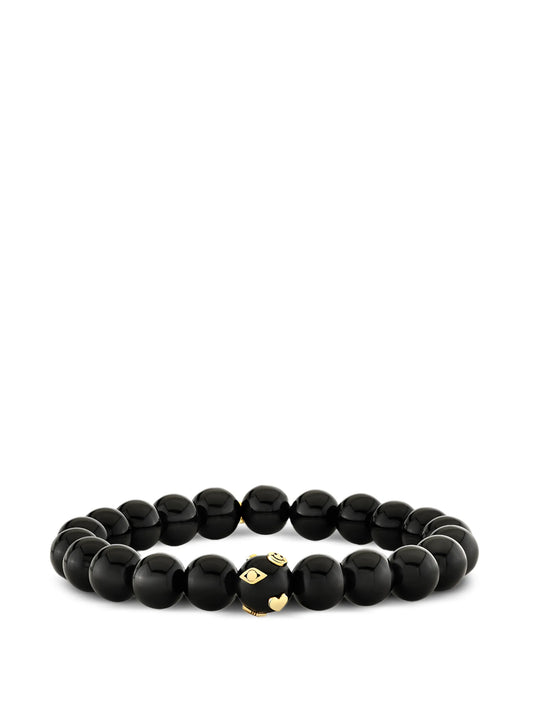 onyx and diamond Icon bead bracelet