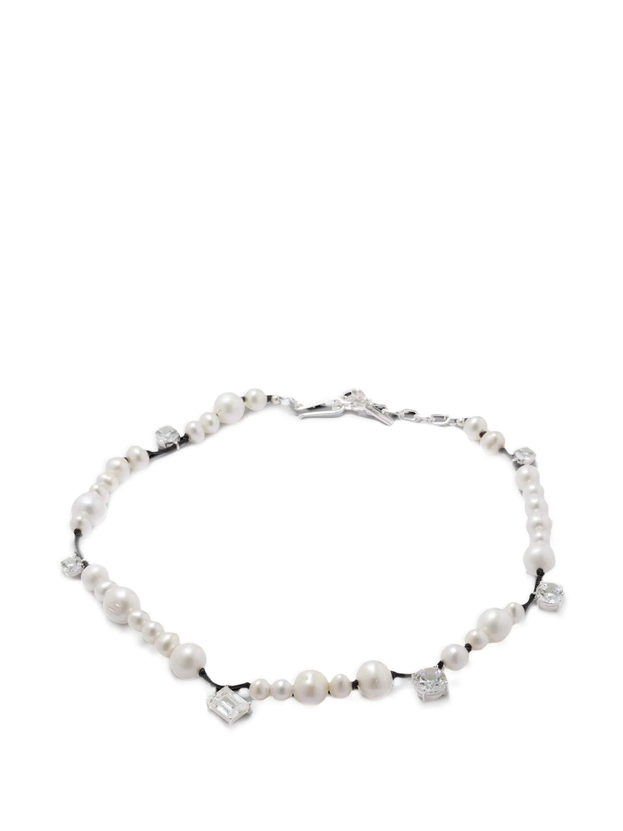 A Series of Minor Disruptions cubic zirconia pearl necklace