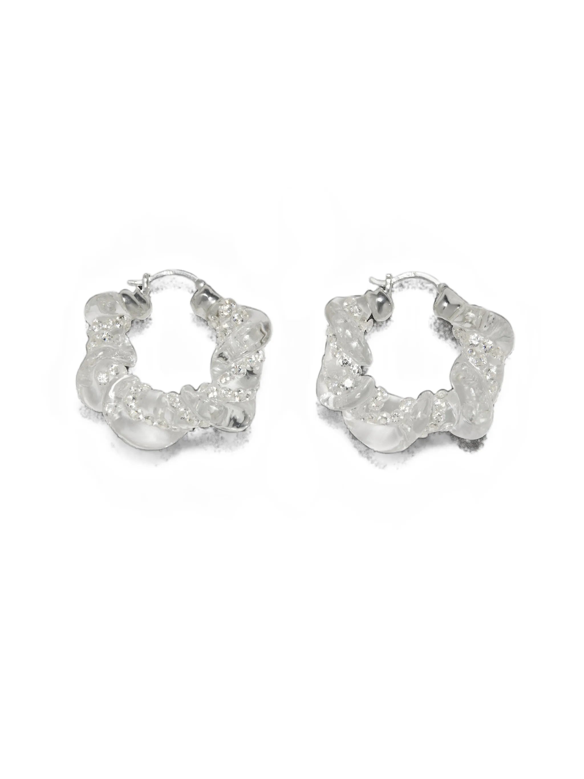 twisted resin hoop earrings