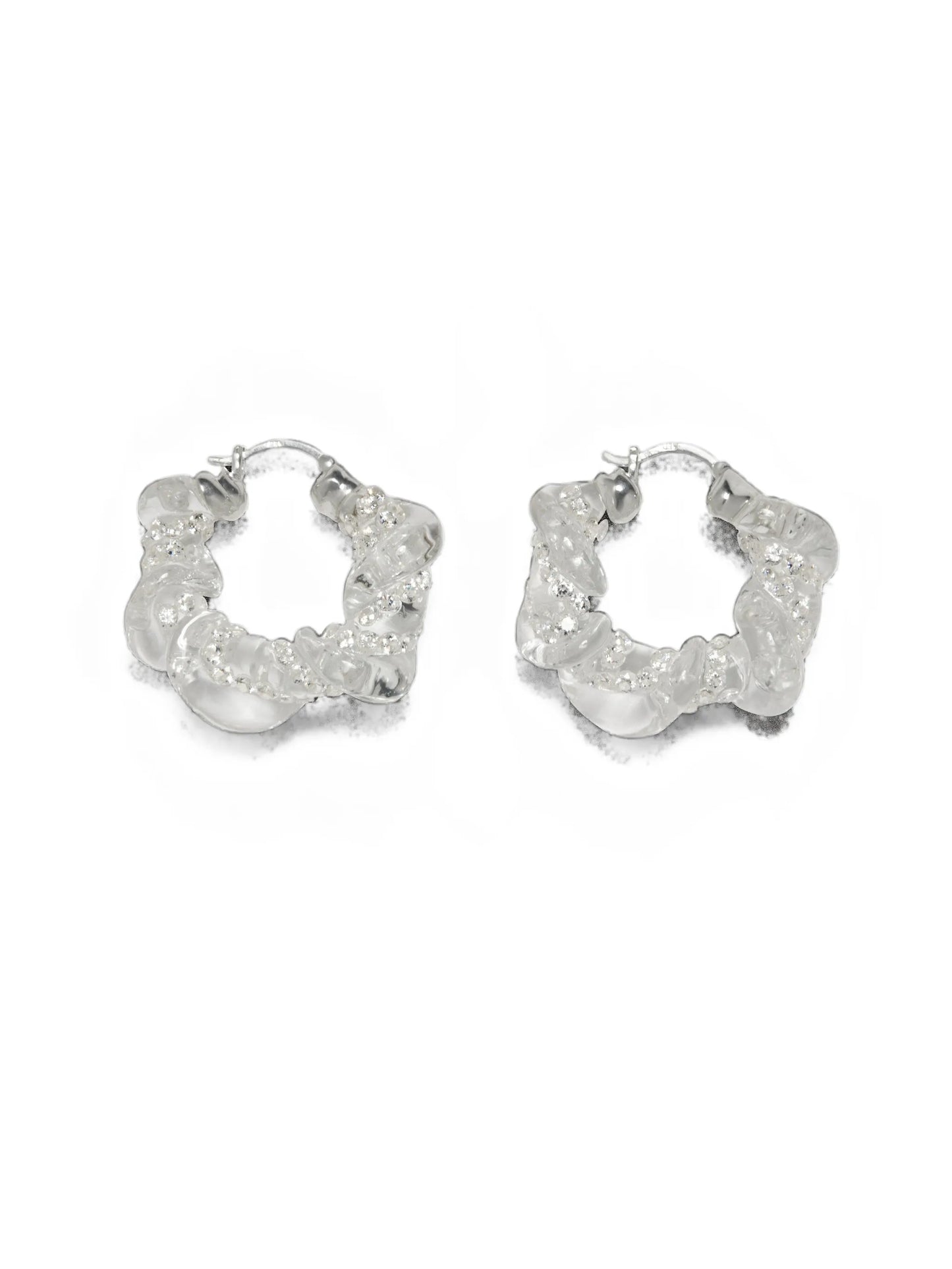 twisted resin hoop earrings