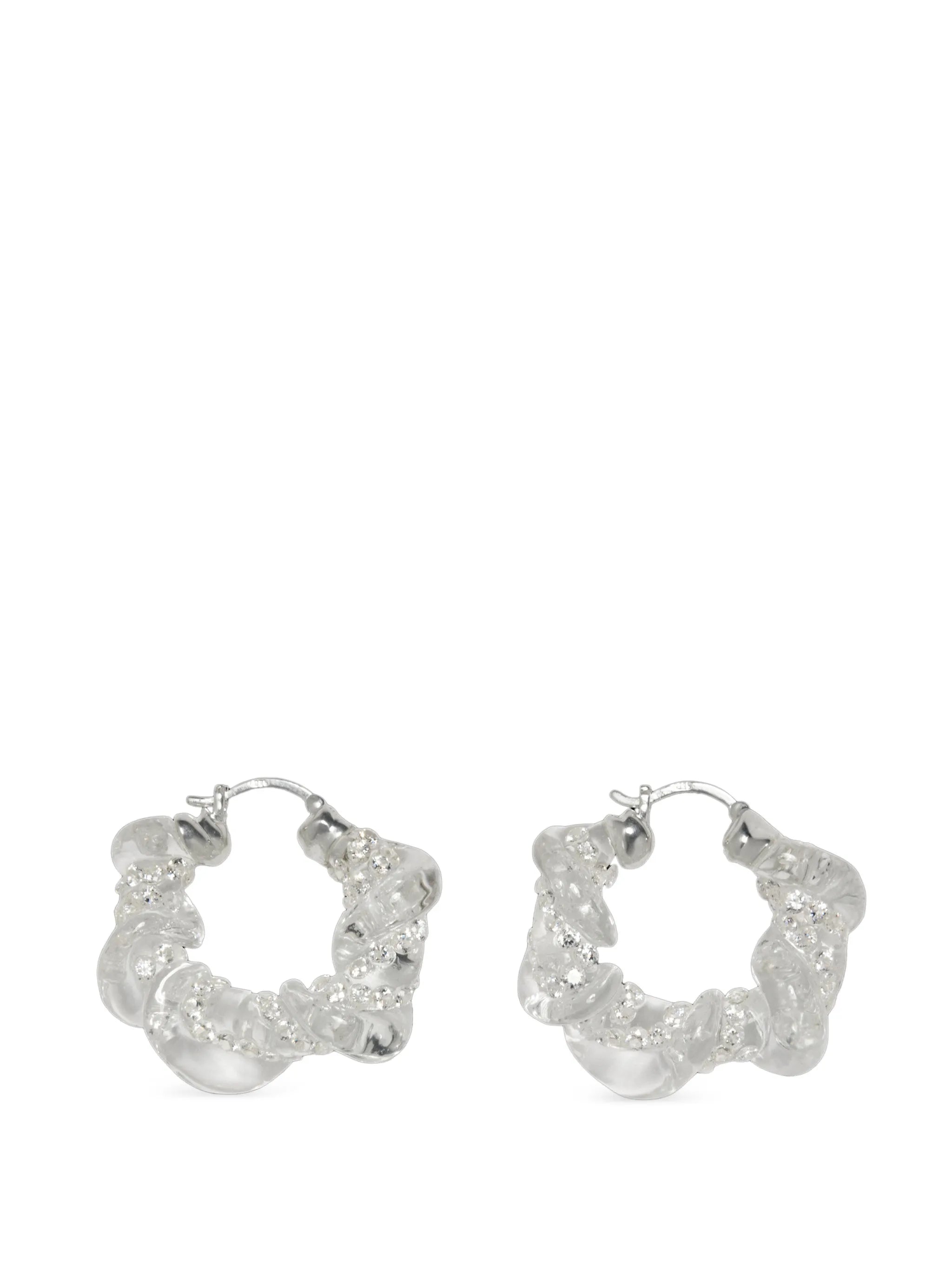 twisted resin hoop earrings