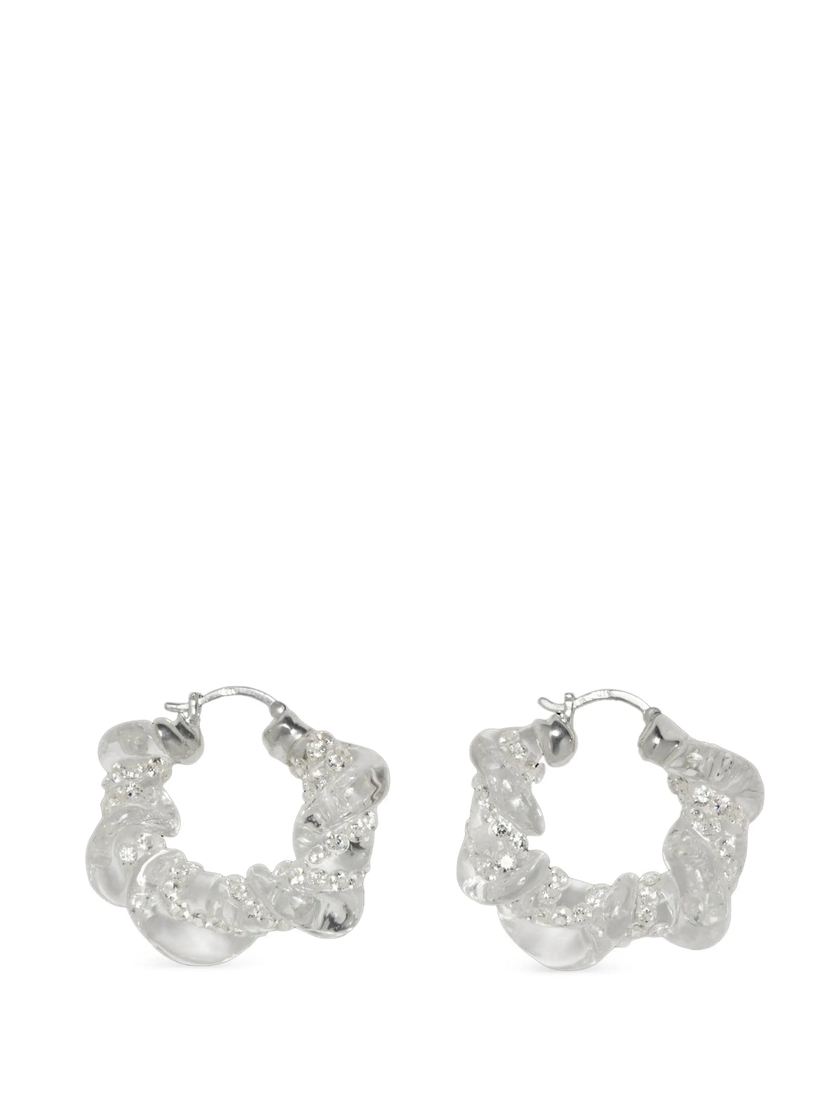 twisted resin hoop earrings