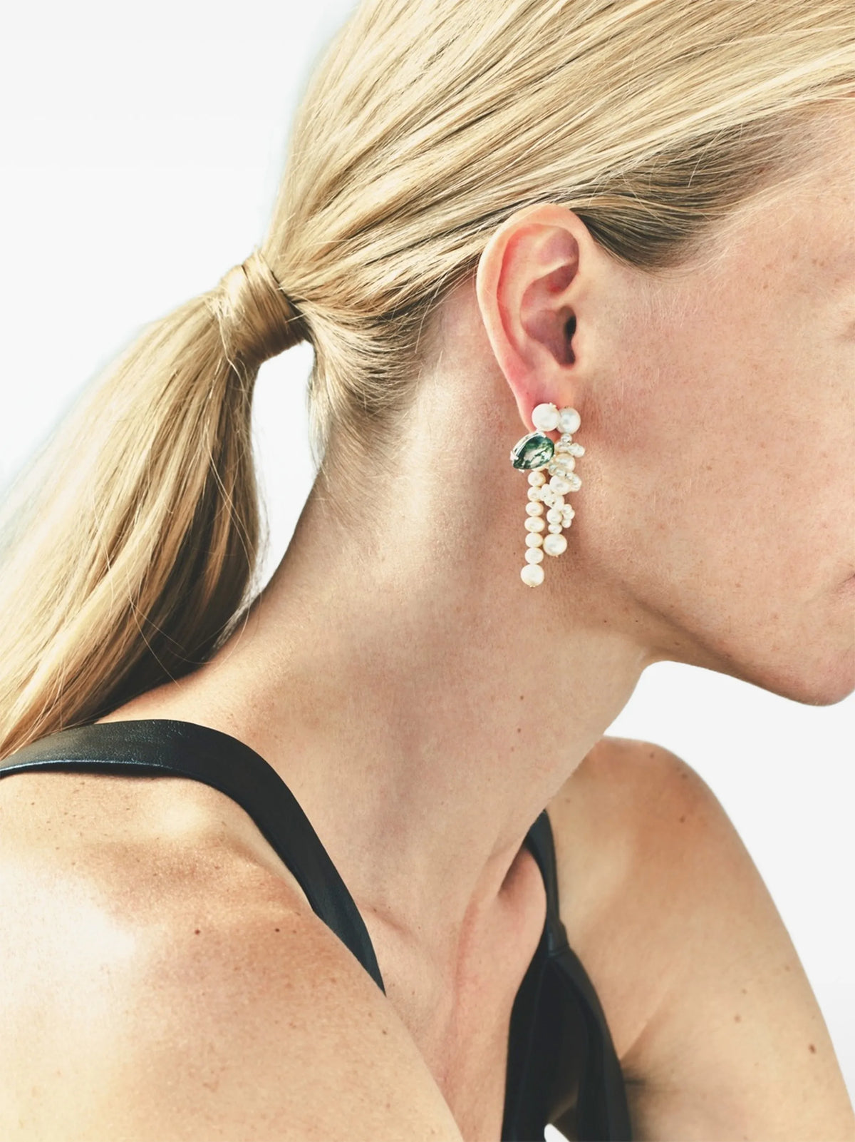 pearl drop earrings