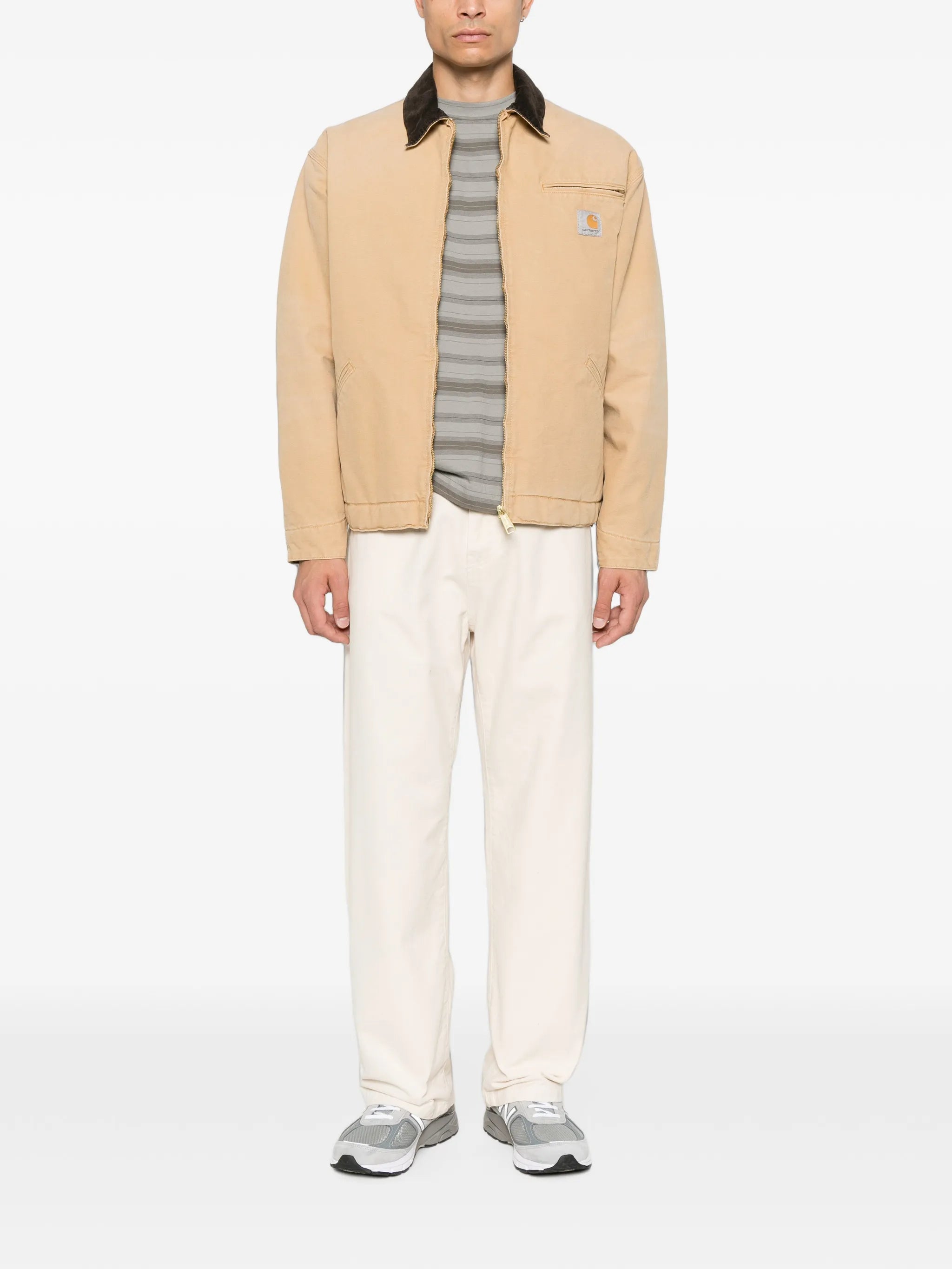 Landon logo-patch trousers