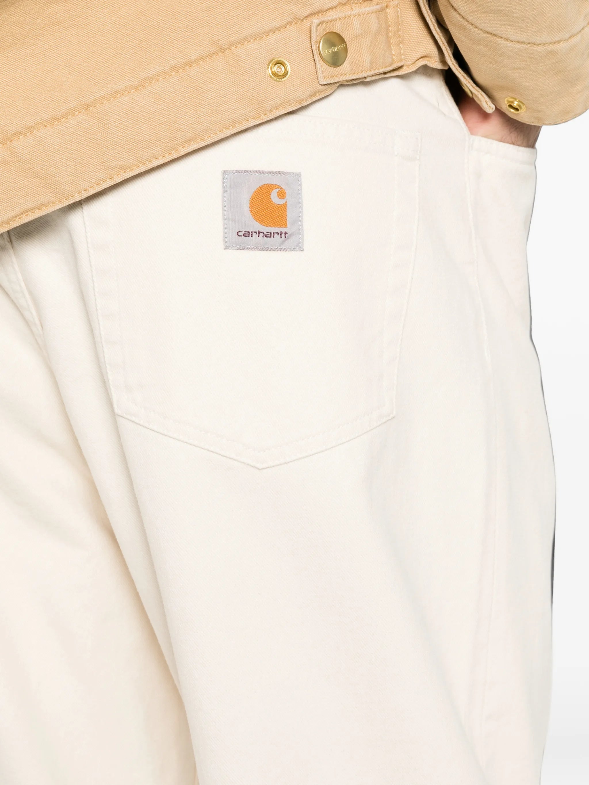 Landon logo-patch trousers