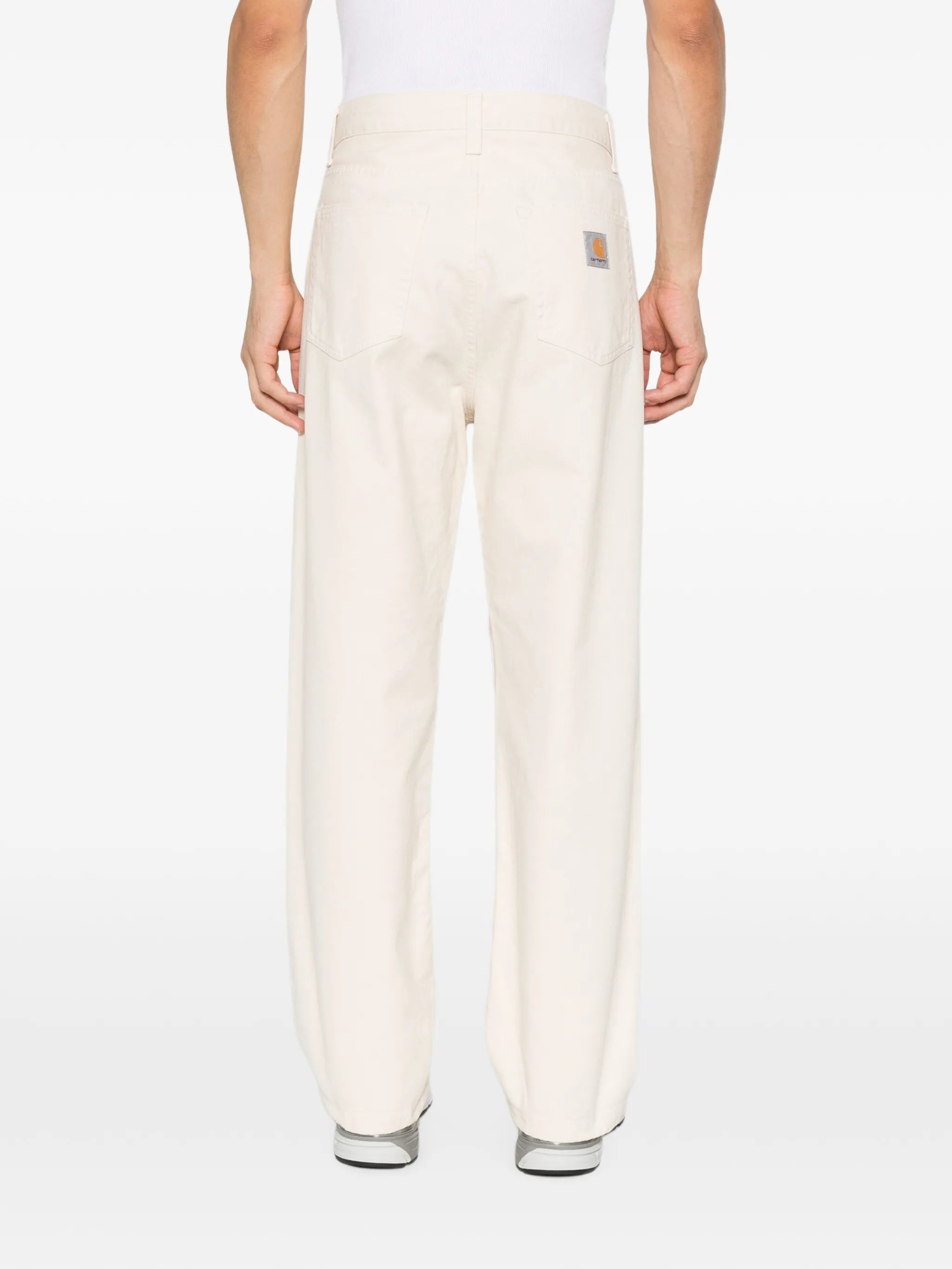 logo-patch straight-leg jeans