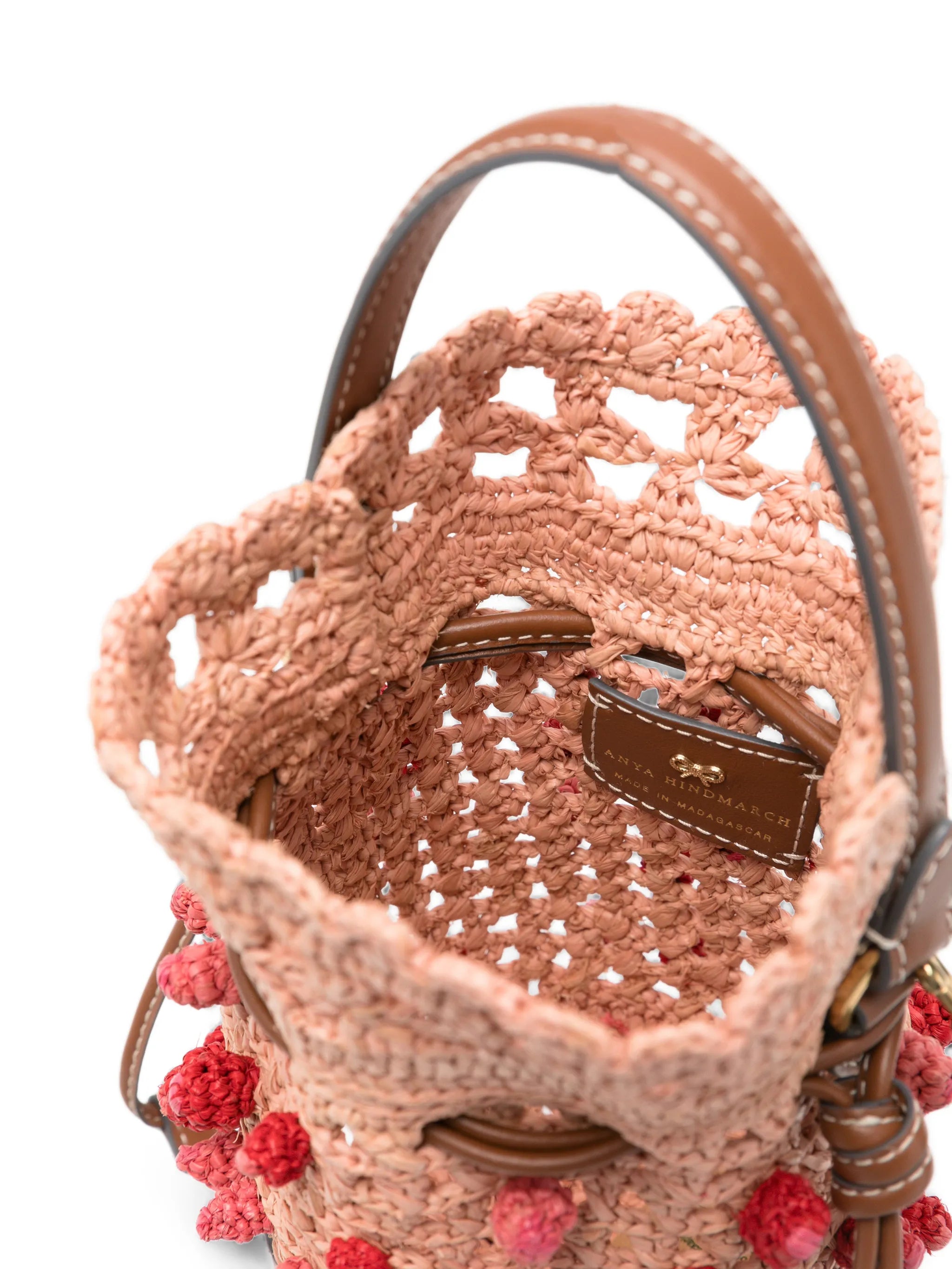 Squid raffia bucket bag
