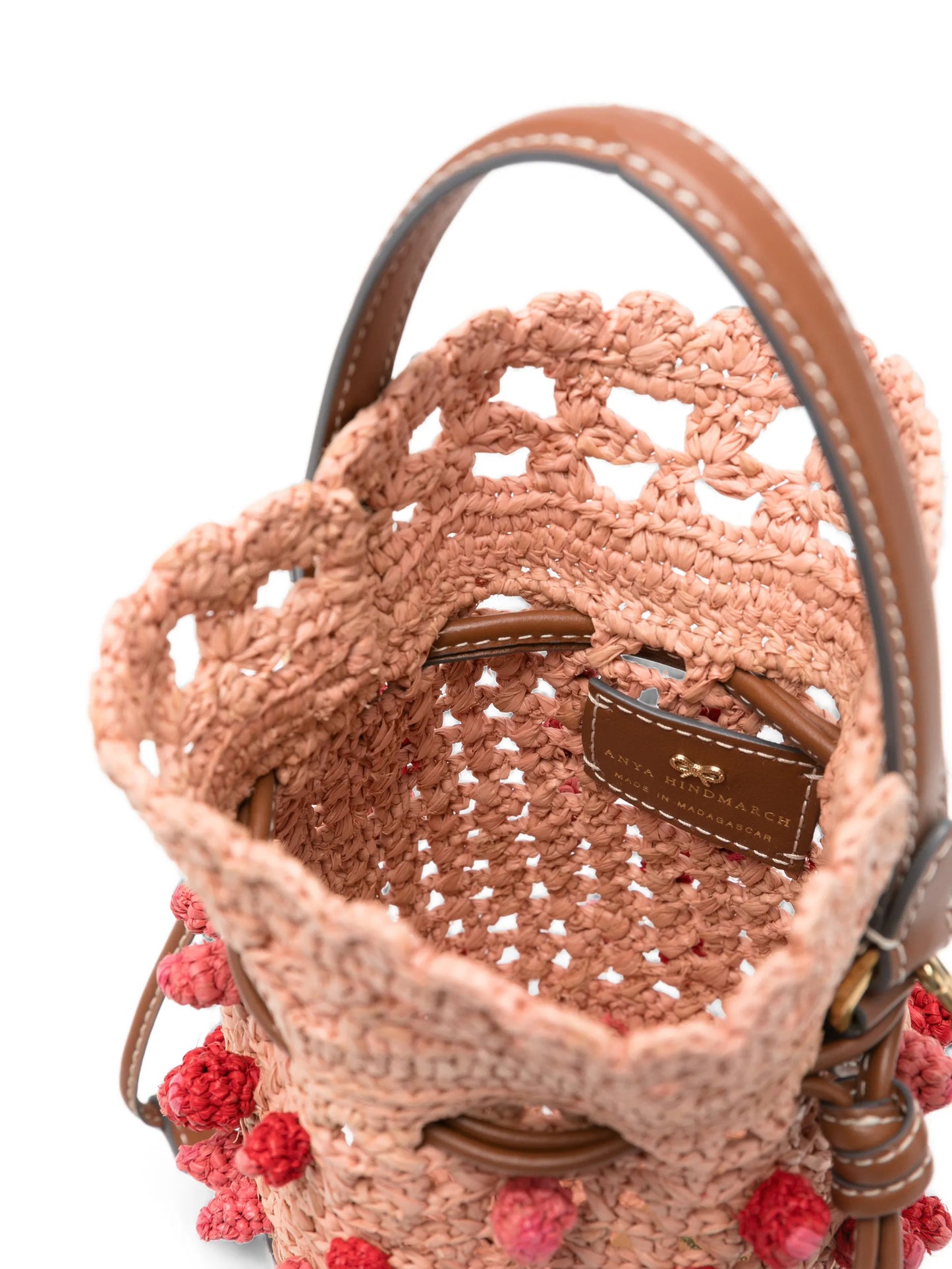 Squid raffia bucket bag