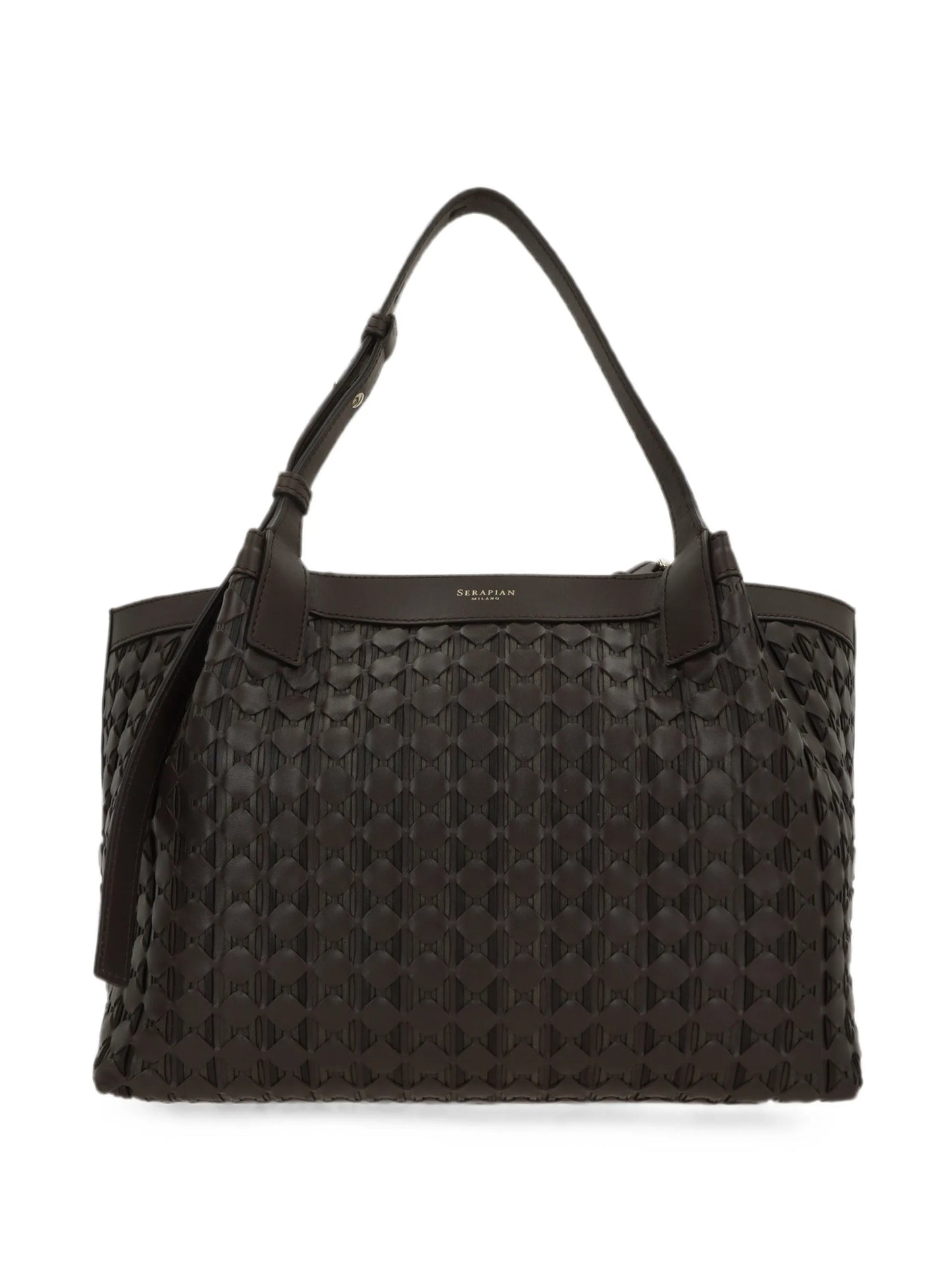 small Mosaico woven leather tote bag