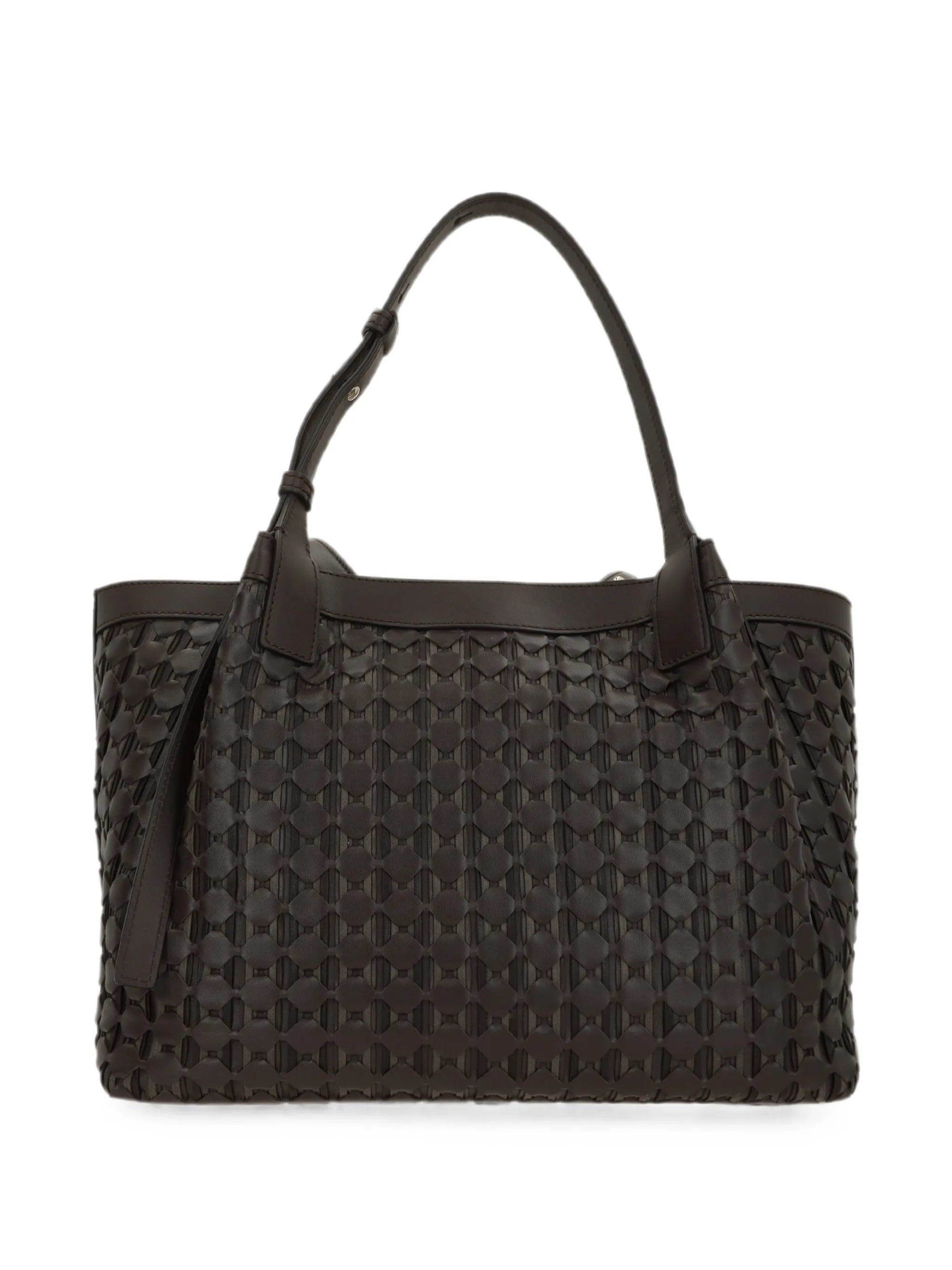 small Mosaico woven leather tote bag