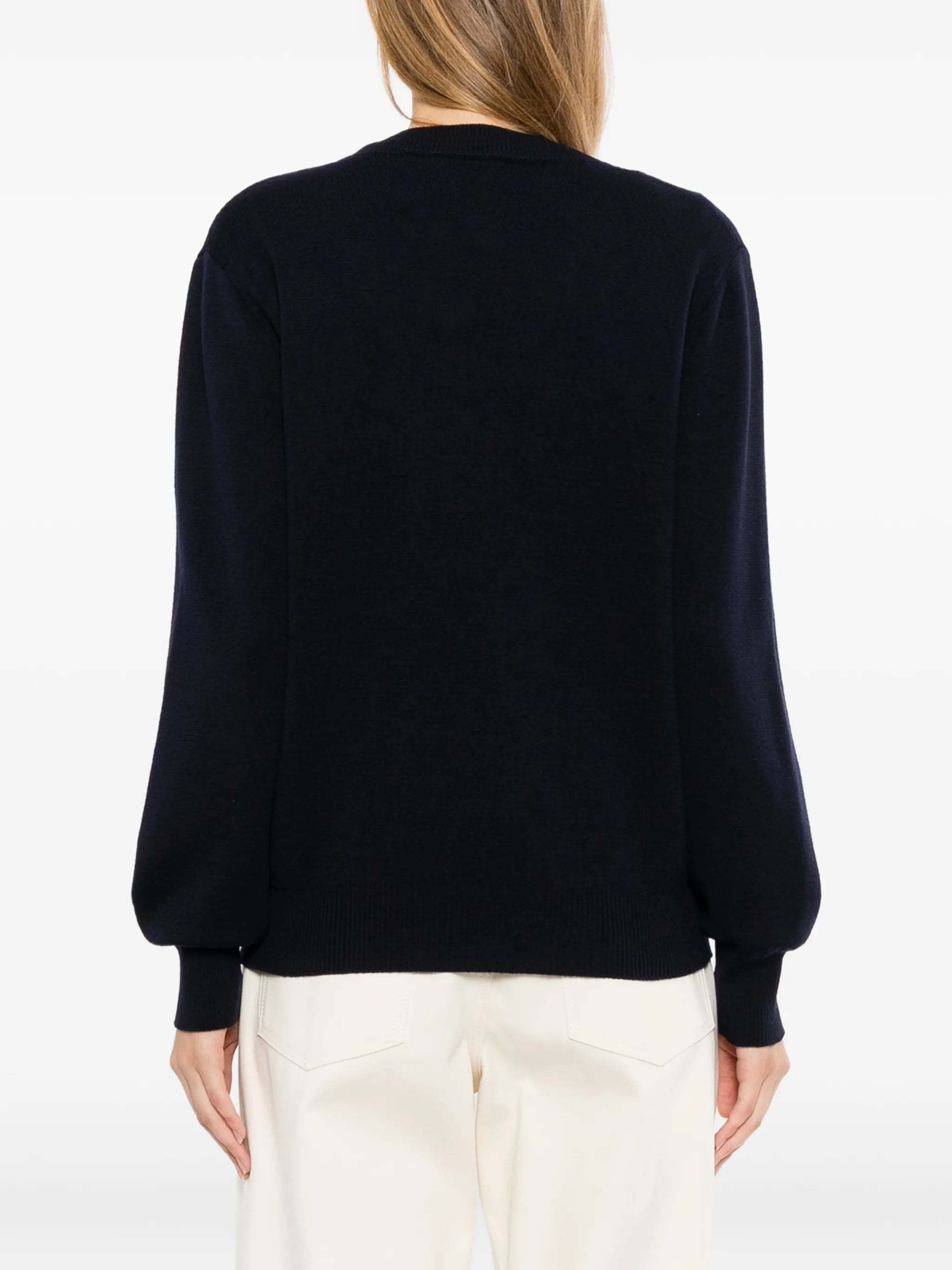 merino-wool V-neck sweater