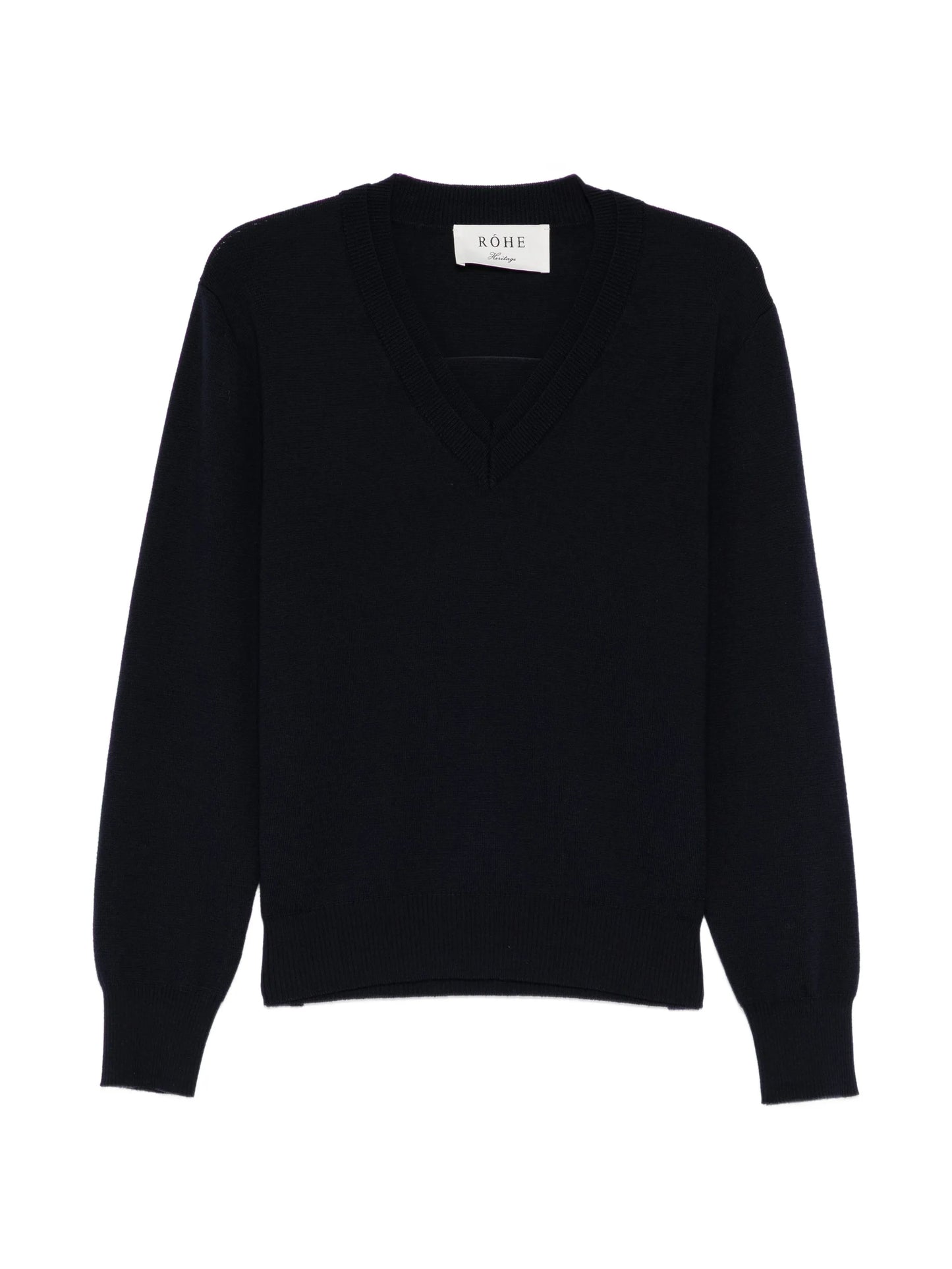 merino-wool V-neck sweater
