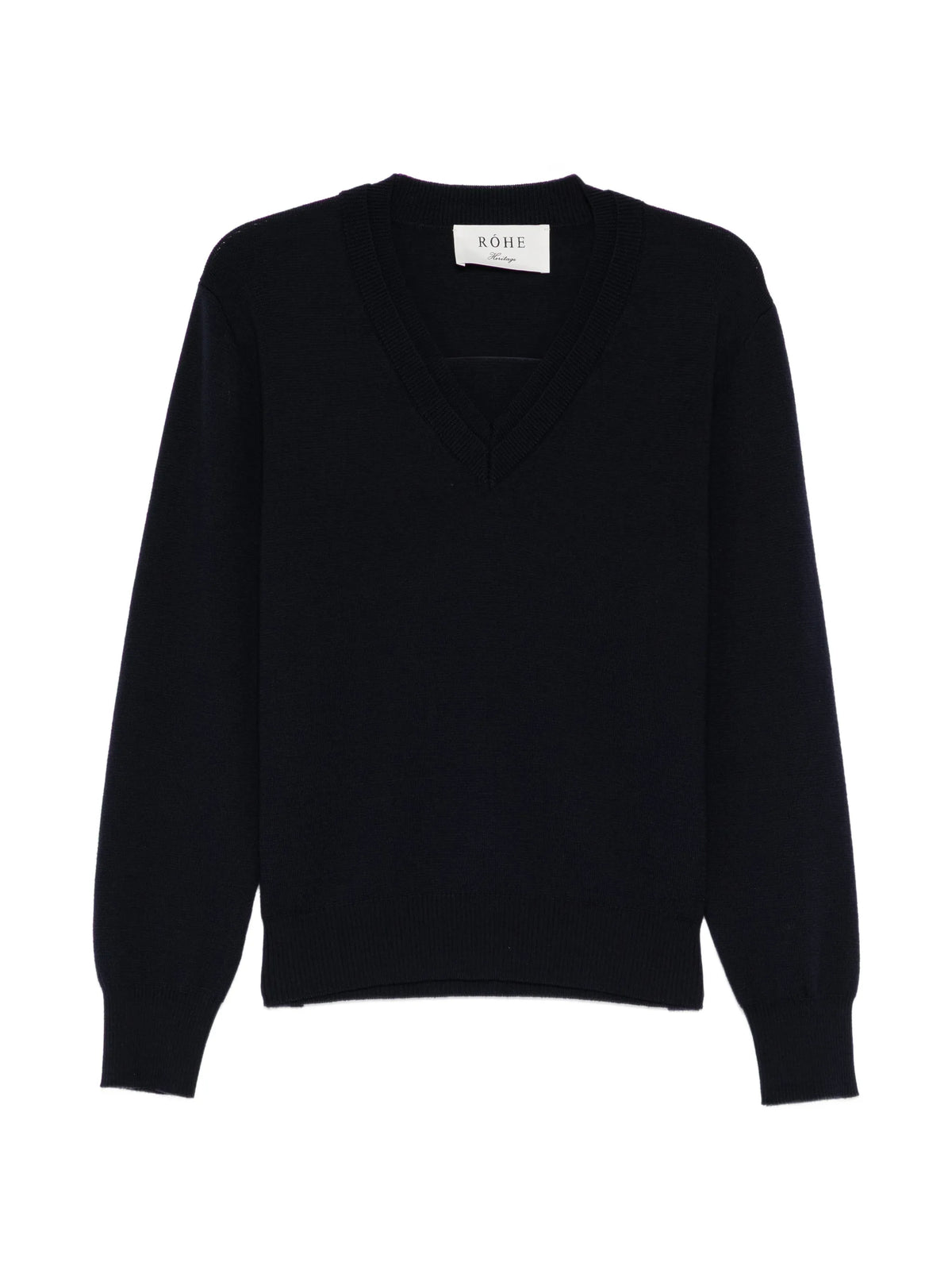 merino-wool V-neck sweater