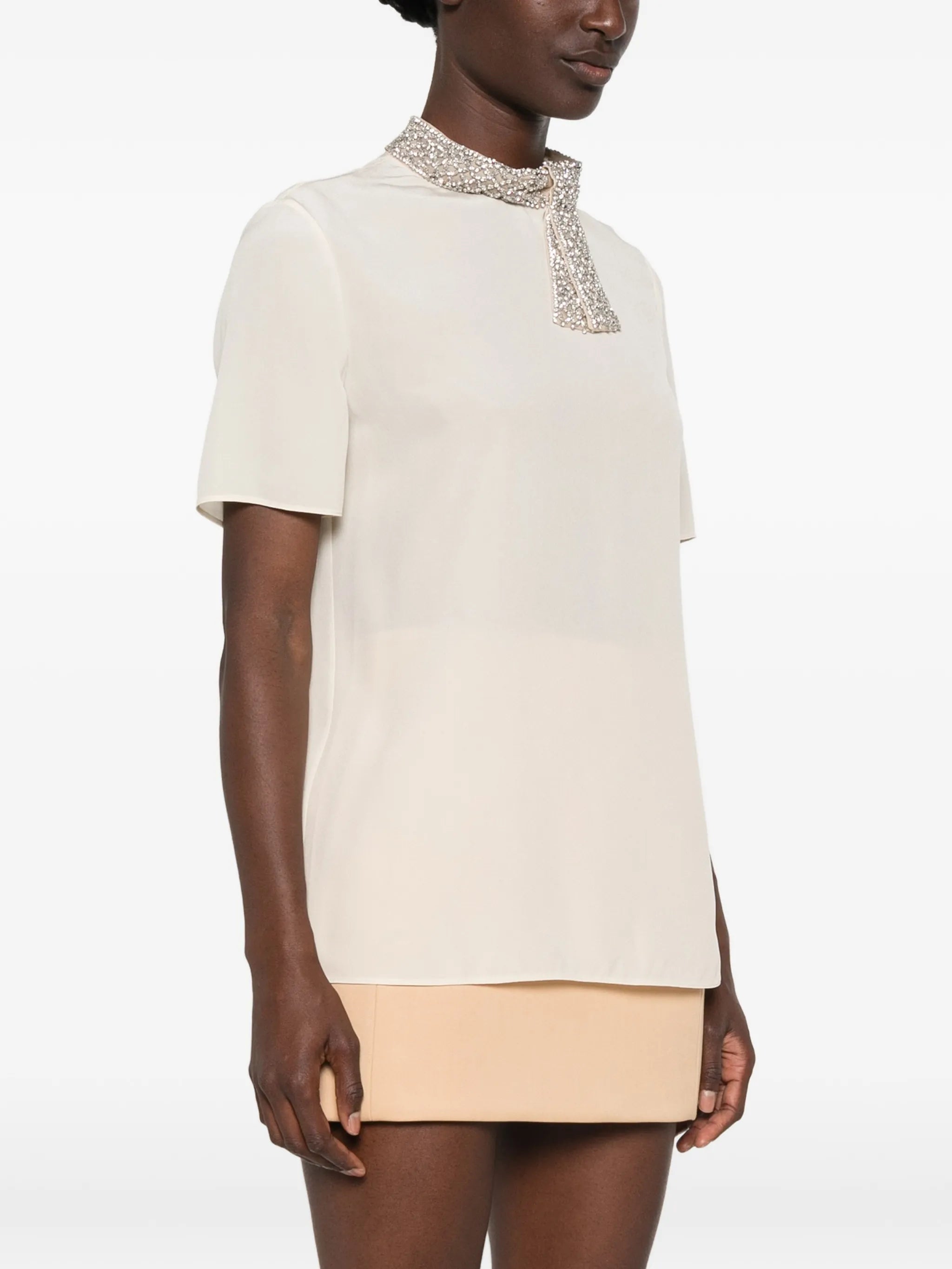 crystal-embellished blouse