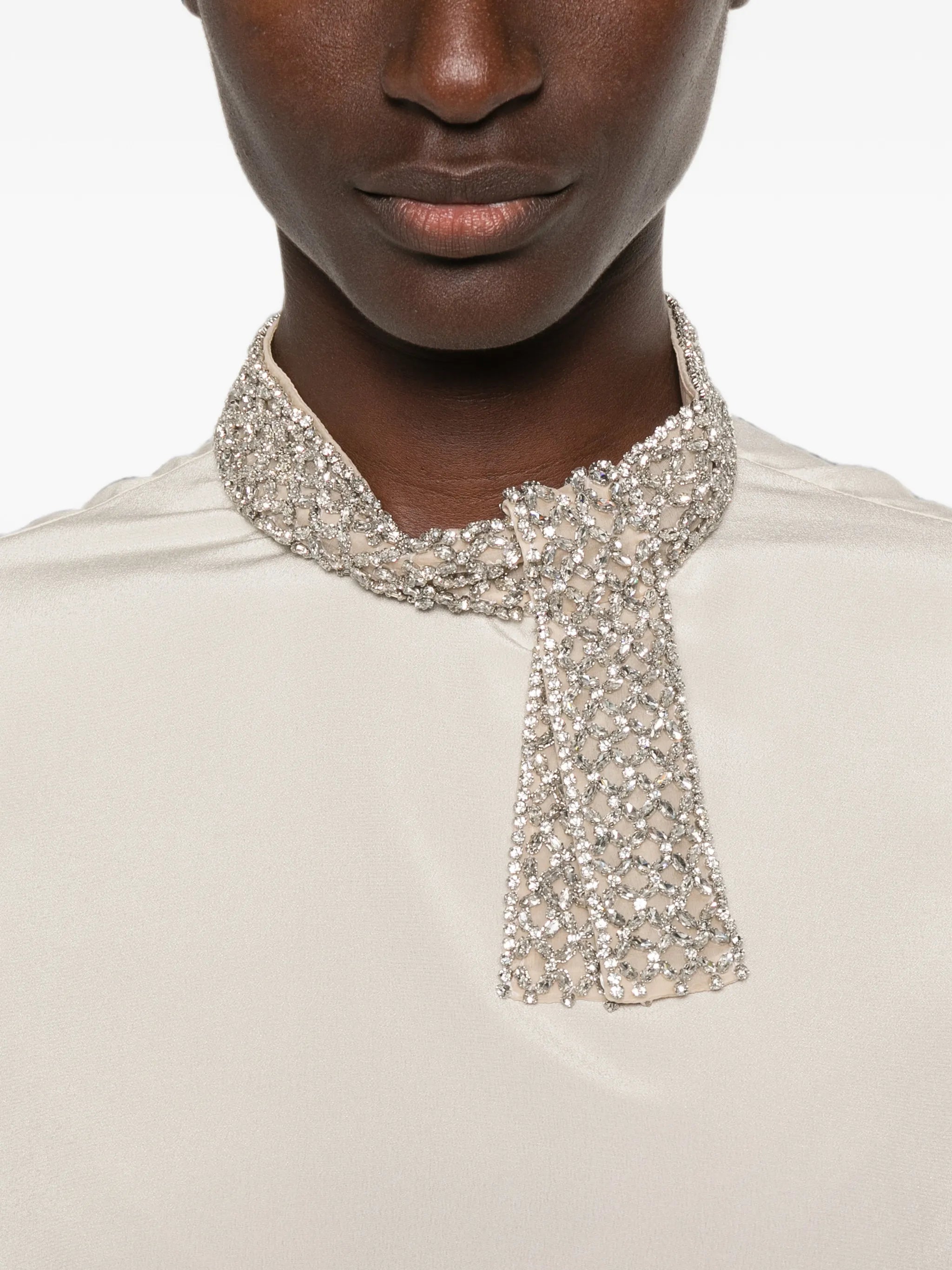 crystal-embellished blouse